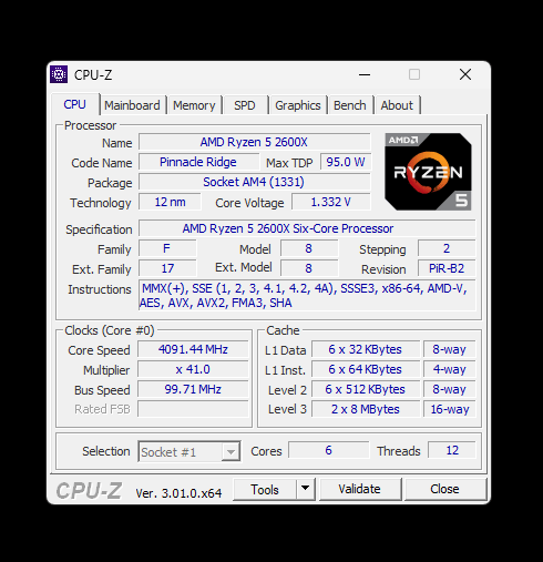 Gaming PC - Ryzen 2600X / RX 5600XT / 16GB RAM / 512GB / Wi-Fi