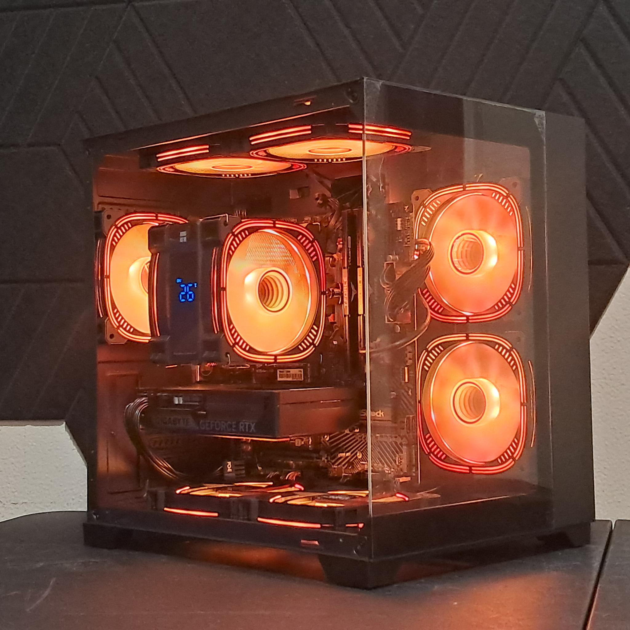 Airflow King 👑 RTX 5060 | Ryzen 5 8400F | 32GB DDR5 | Digital CPU Display | 1TB SSD | WiFi!