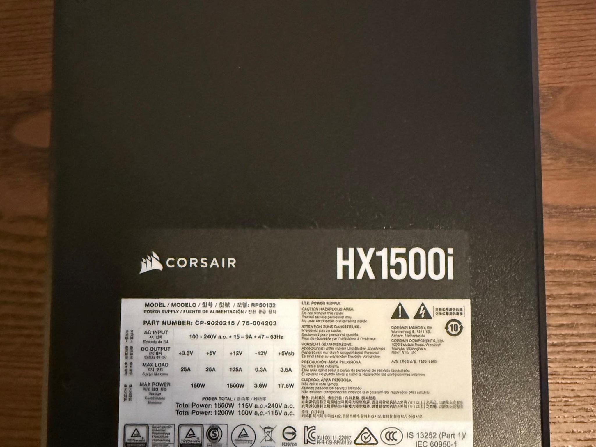 Corsair HX1500i Platinum ATX 1500 Watt