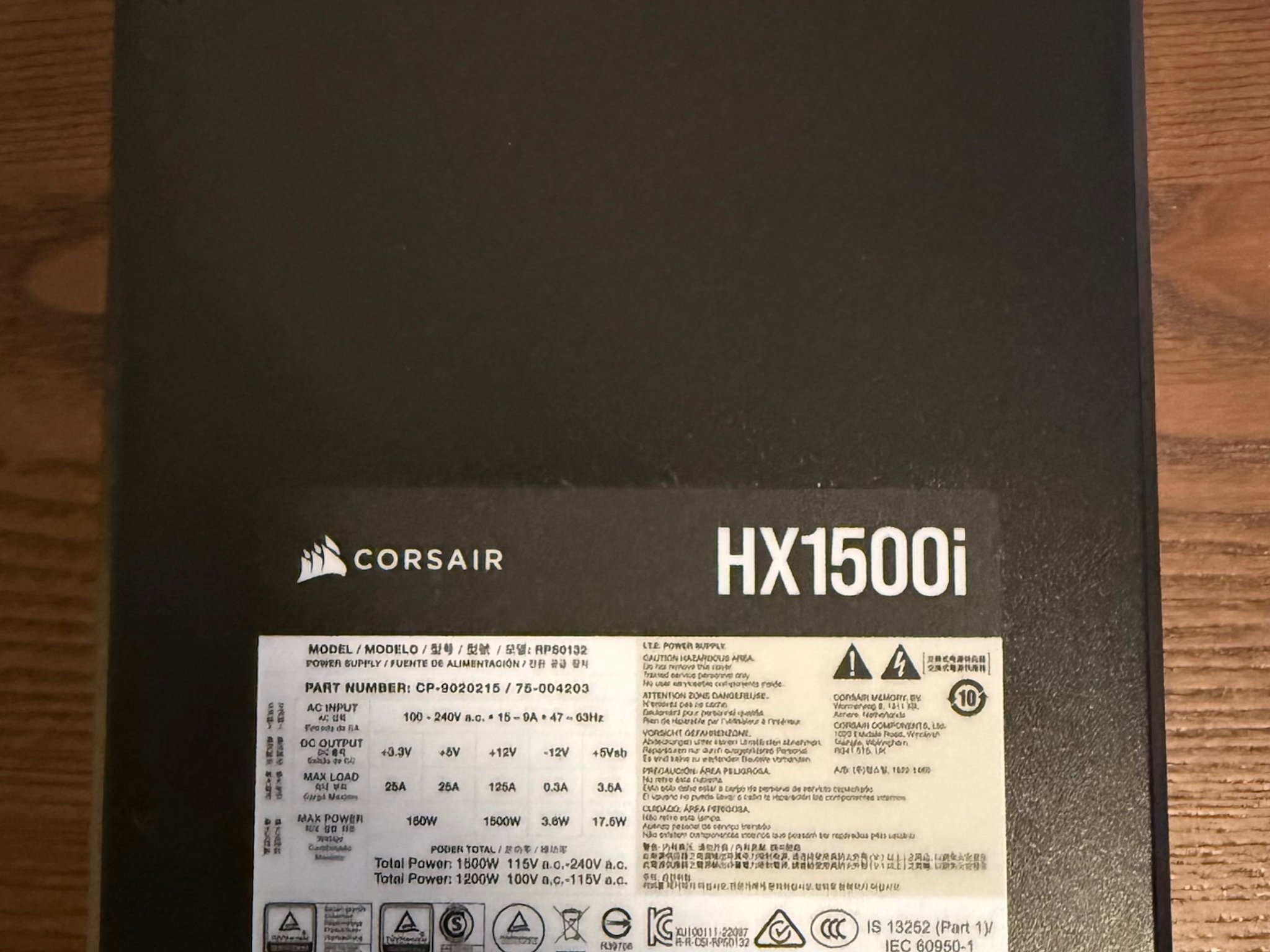 Corsair HX1500i Platinum ATX 1500 Watt