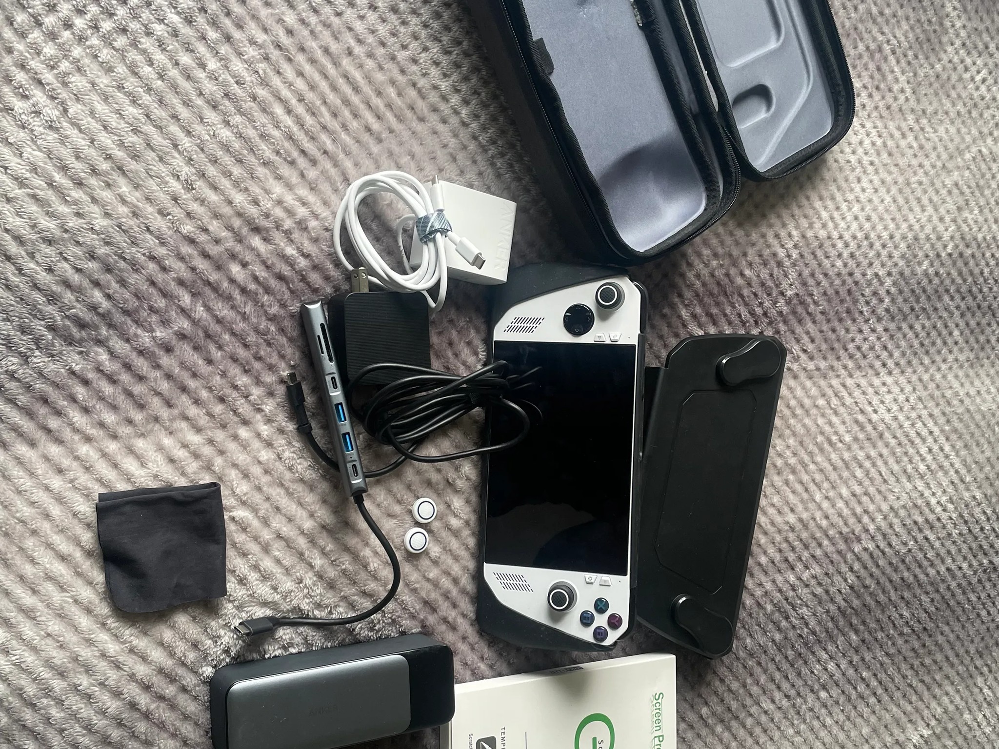 ROG ALLY Z1 extreme with a lot of accessories