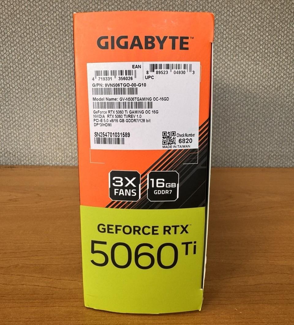 GIGABYTE GeForce RTX 5060 Ti GAMING OC 16G