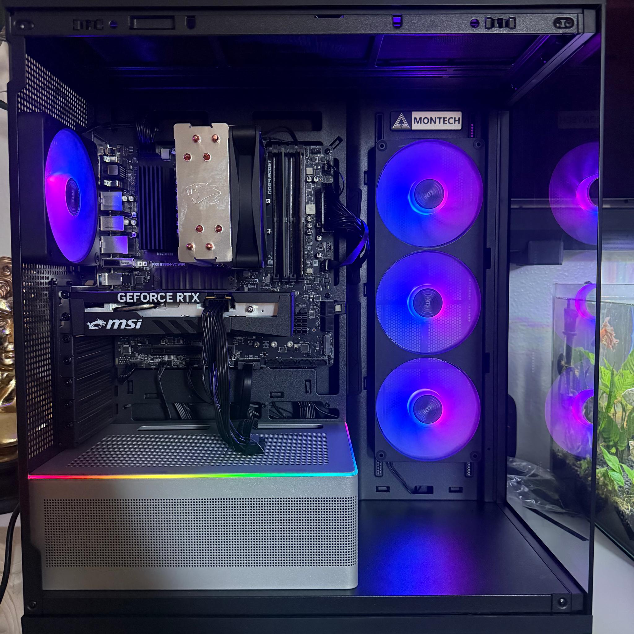 Black Gaming Pc Computer Desktop RTX 5050 / Ryzen 5 5500