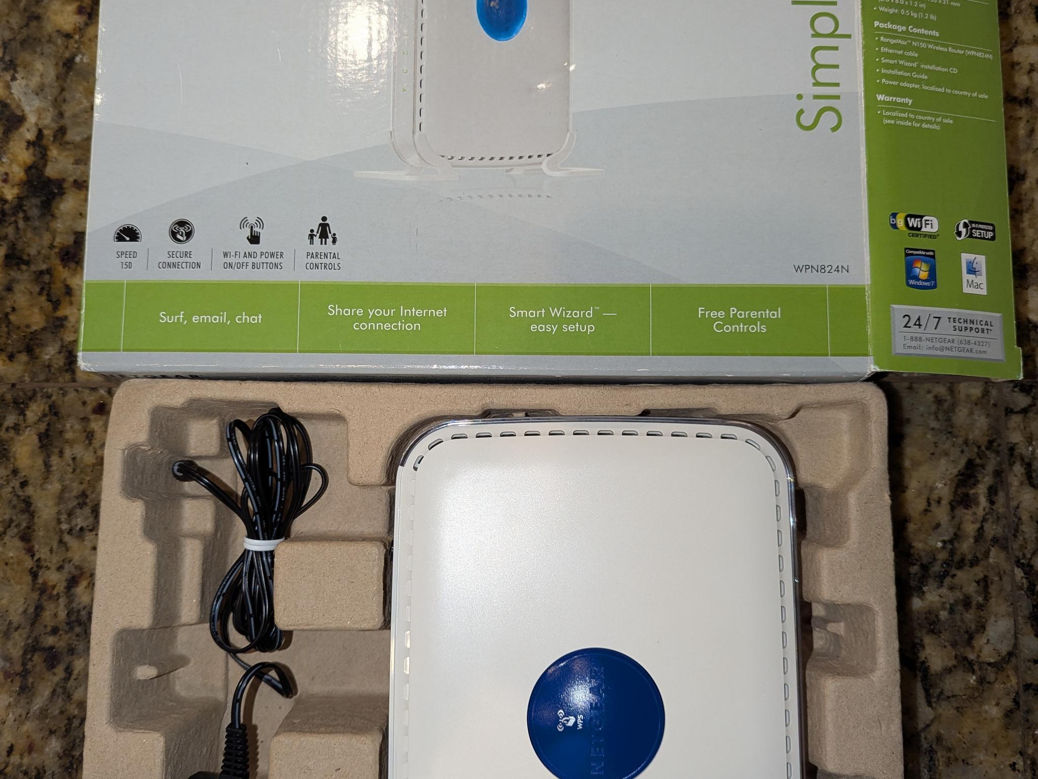 Netgear RangeMax N150 Wireless Router (WPN824N)