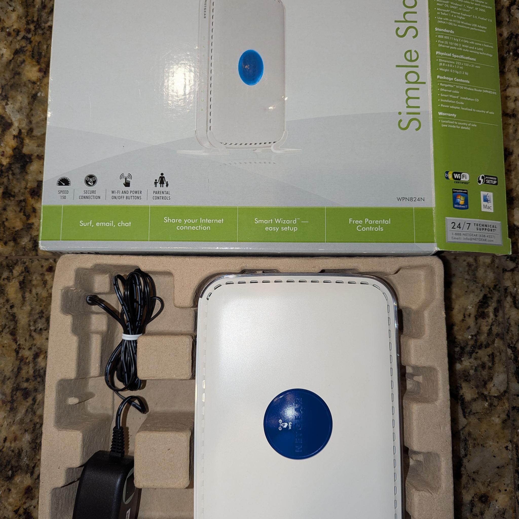 Netgear RangeMax N150 Wireless Router (WPN824N)