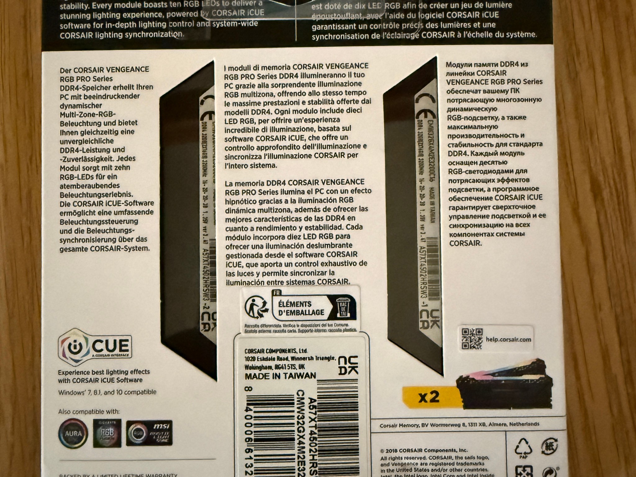Corsair Vengeance RGB Pro 32GB (2x16GB) DDR4 RAM 3200MHz STILL SEALED