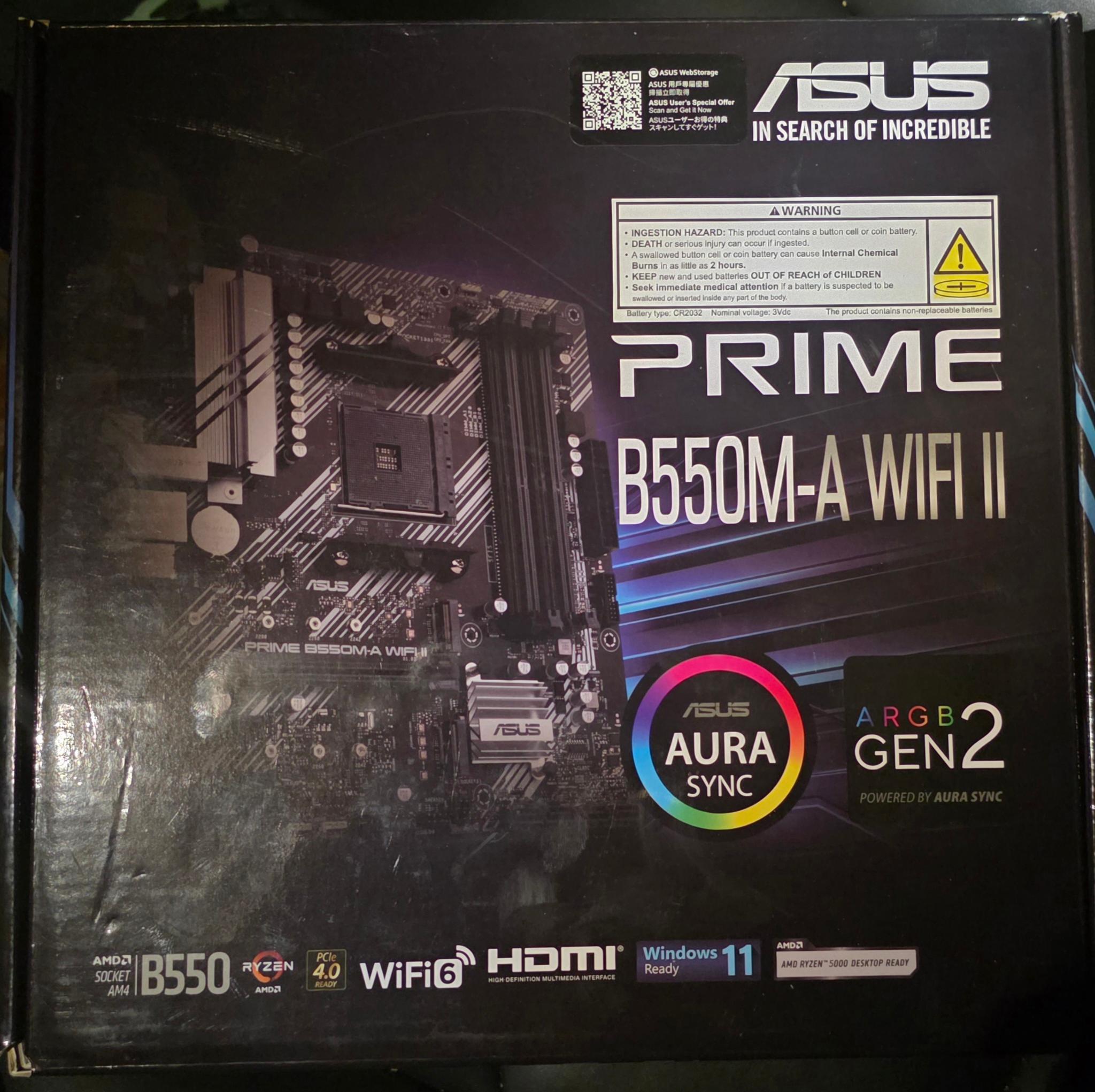 ASUS Prime B550M-A WiFi AMD AM4 Motherboard