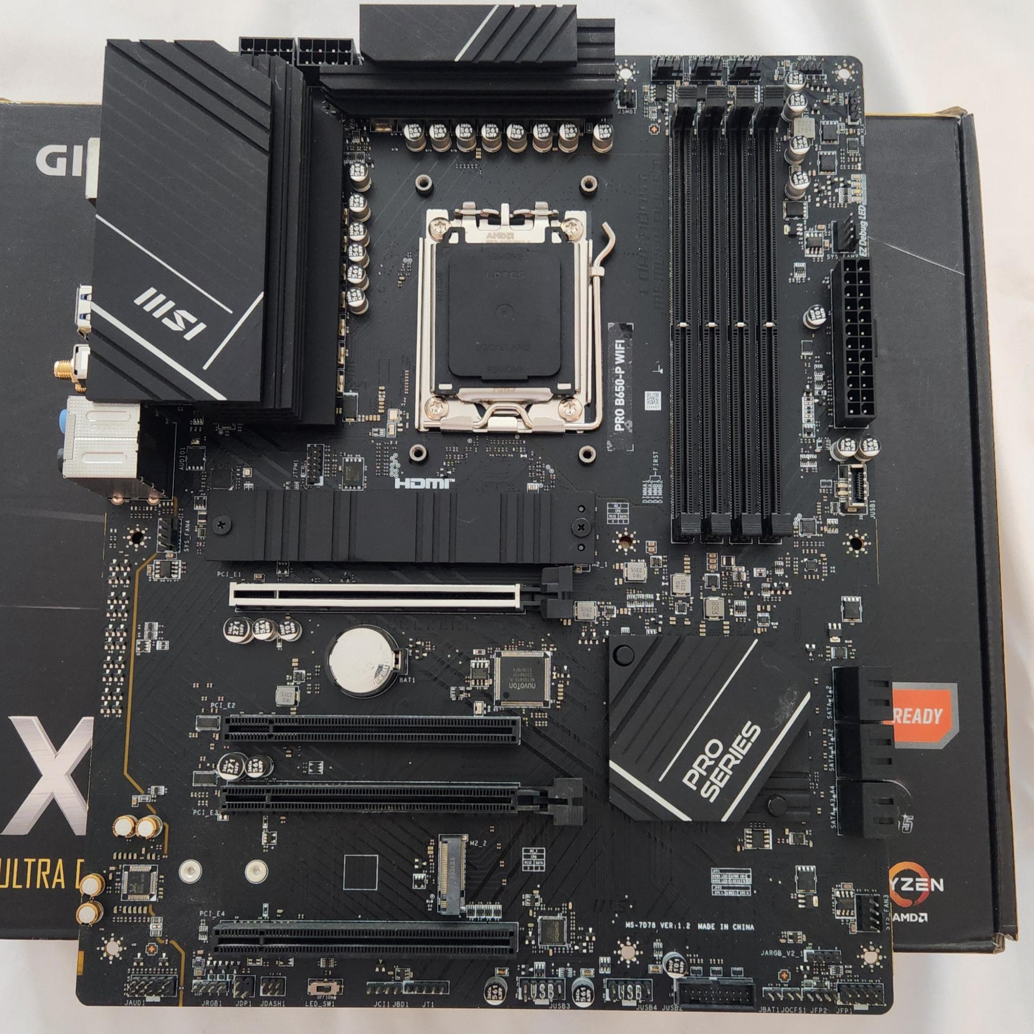 MSI PRO B650-P WIFI 6E AM5 ATX AMD Motherboard DDR5