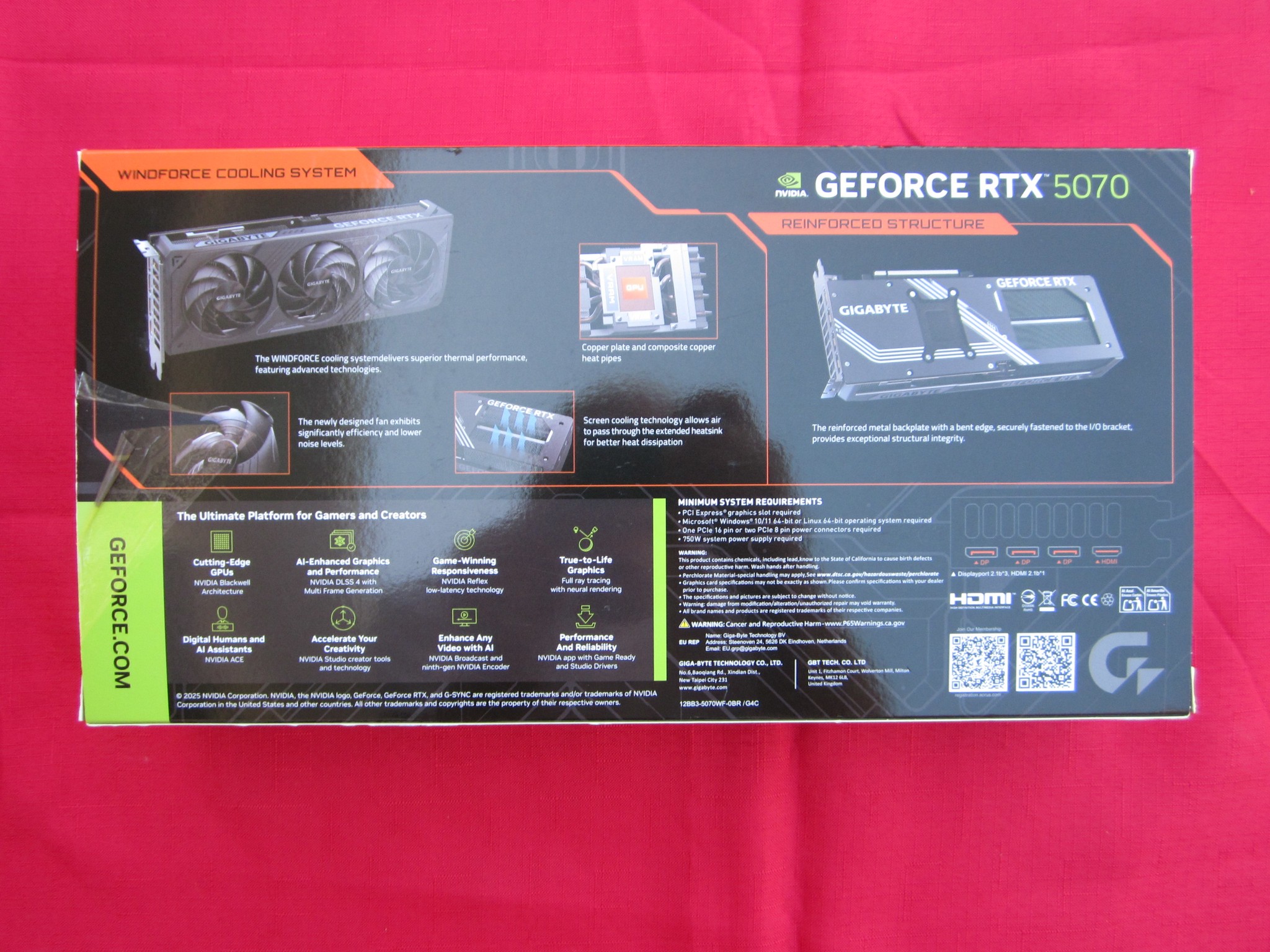 New Open Box! Gigabyte Windforce SFF RTX 5070 12Gb