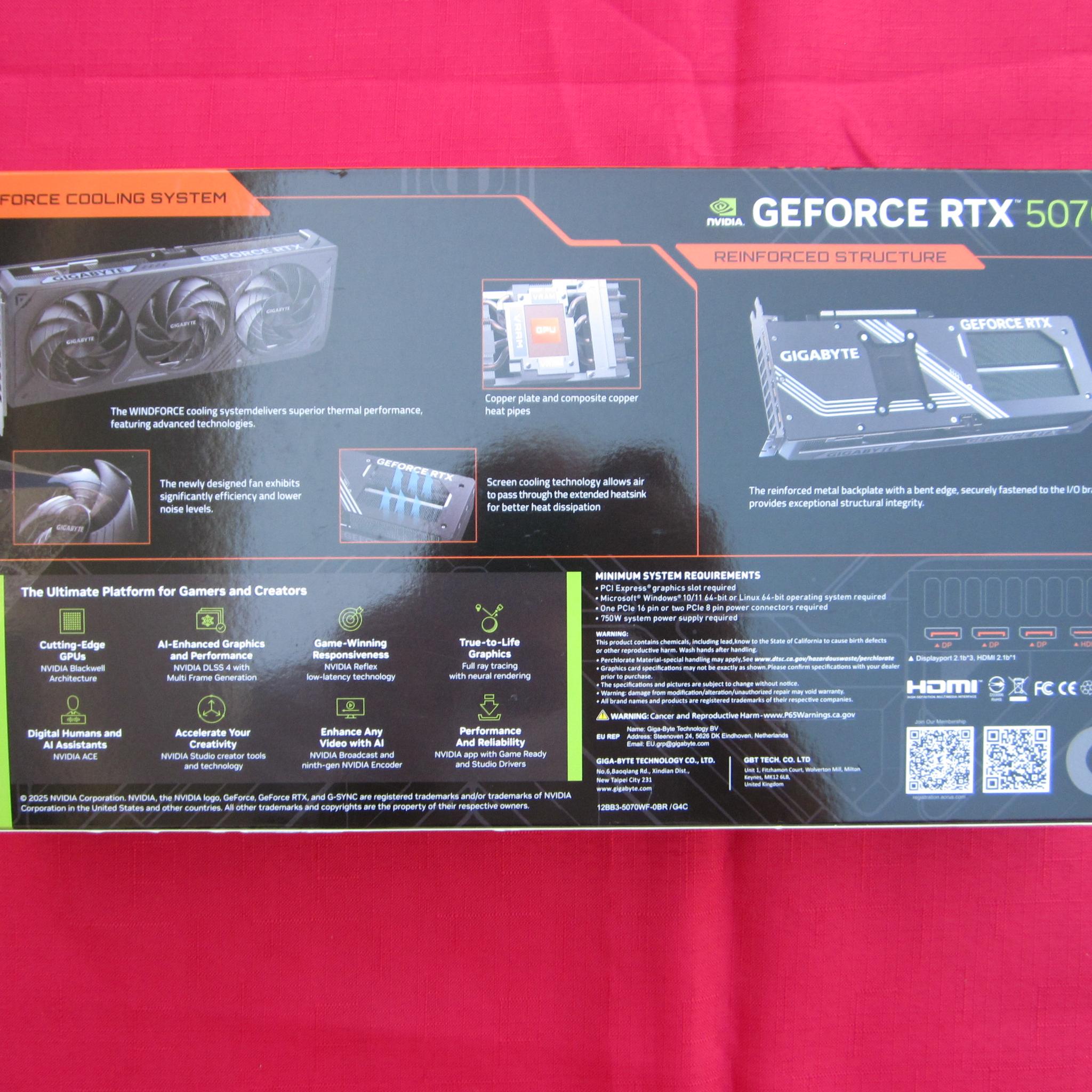 New Open Box! Gigabyte Windforce SFF RTX 5070 12Gb