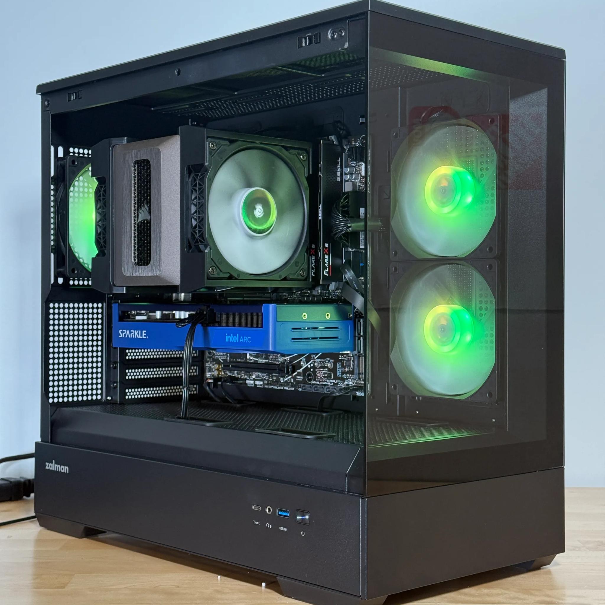 Intel Arc b570 Ryzen 7600 Gaming PC