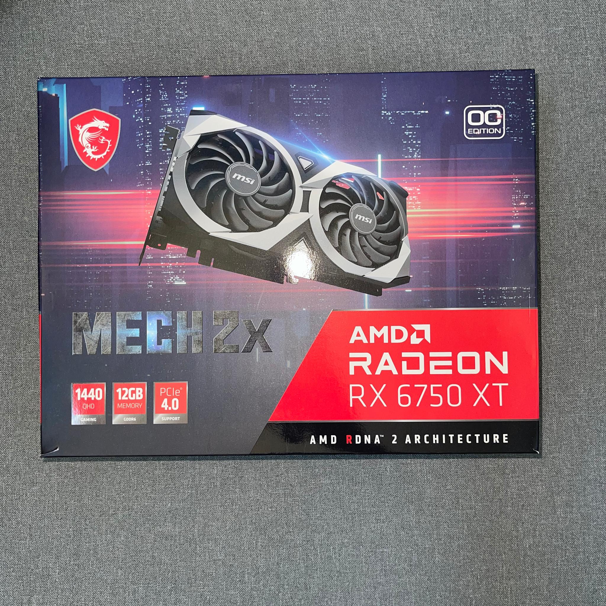MSI AMD Radeon RX 6750 XT Mech 2X 12G OC for sale.