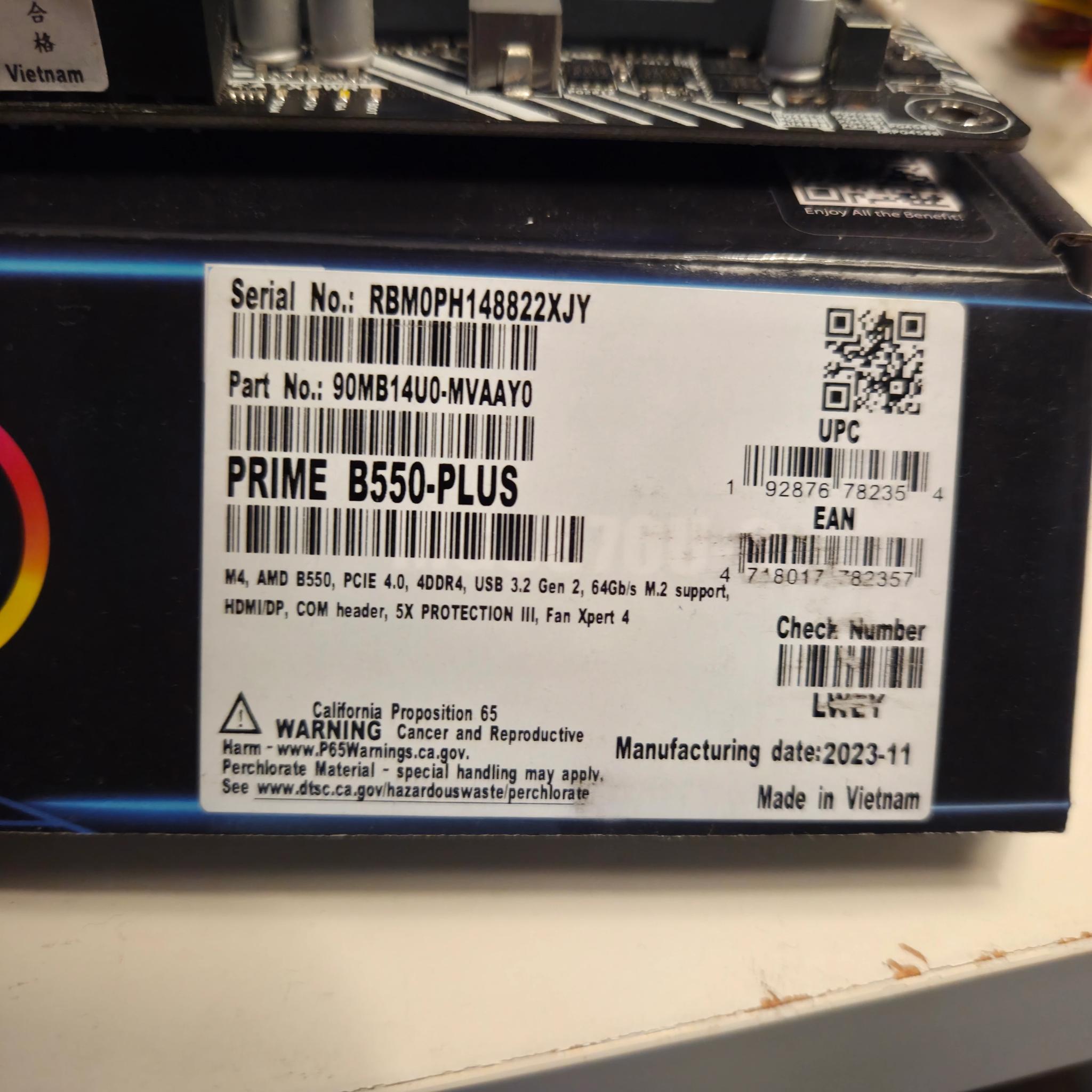 ASUS Prime B550 Plus AM4 ATX Motherboard