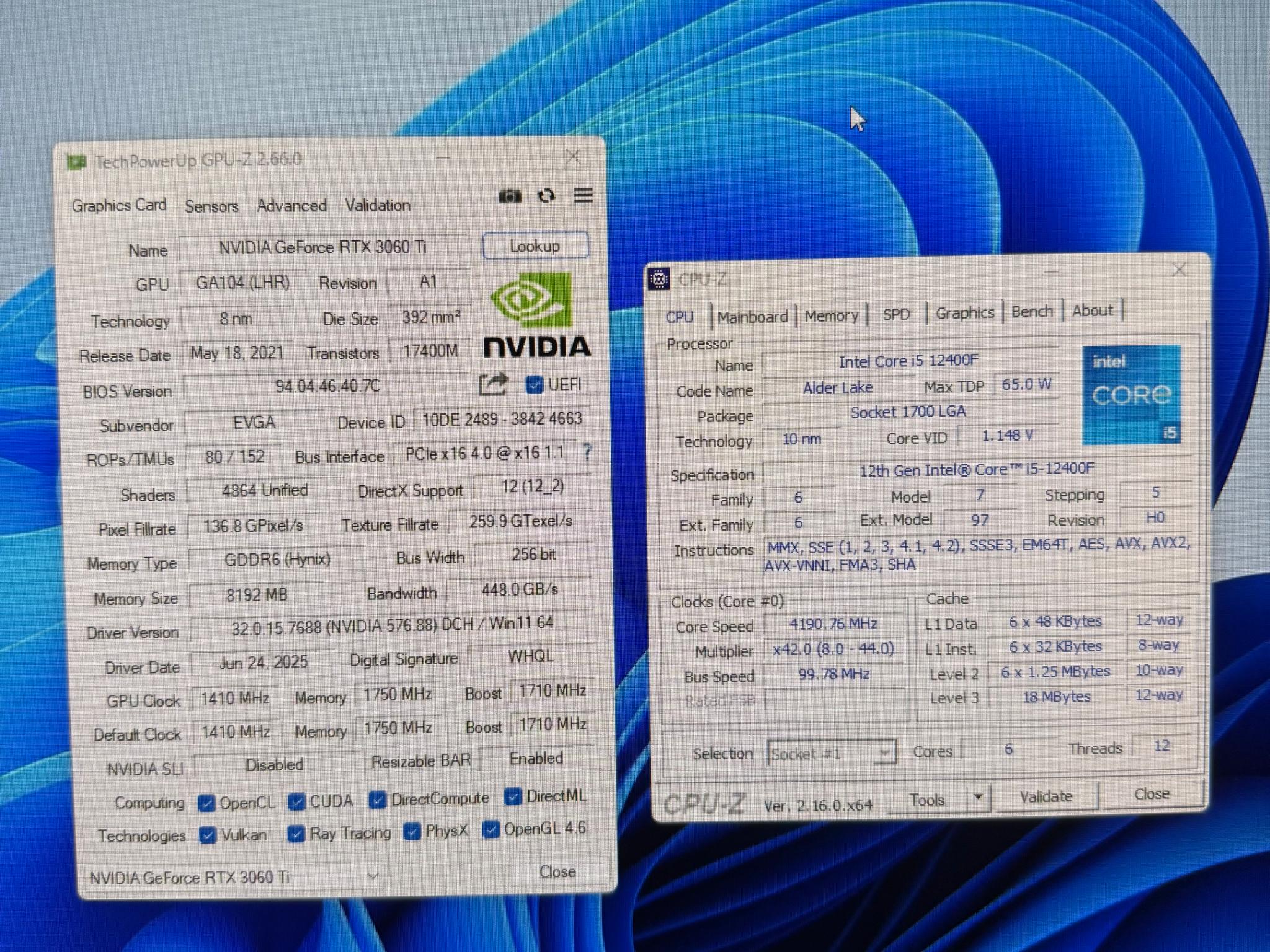 RTX 3060 Ti, Intel i5-12400f Gaming PC