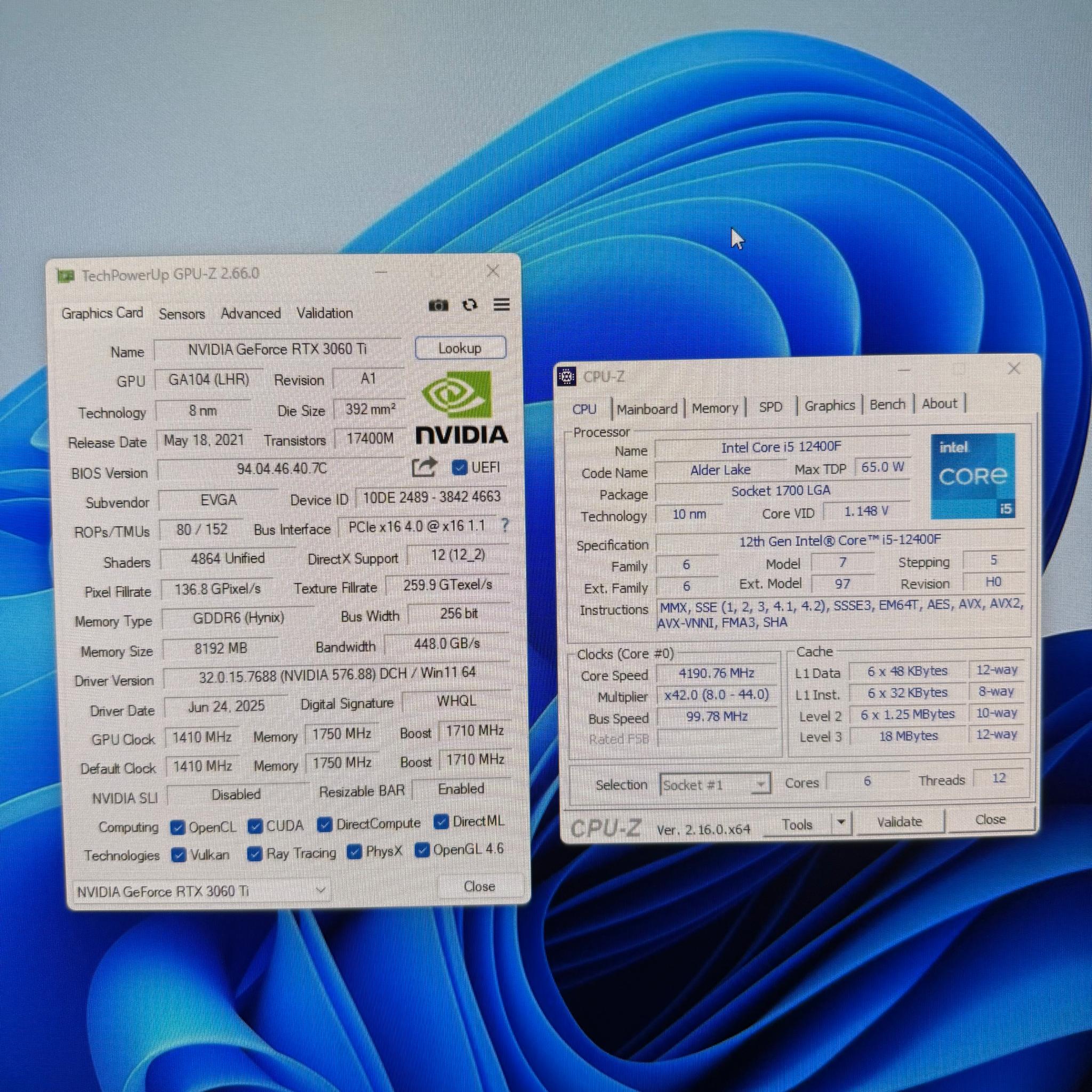 RTX 3060 Ti, Intel i5-12400f Gaming PC