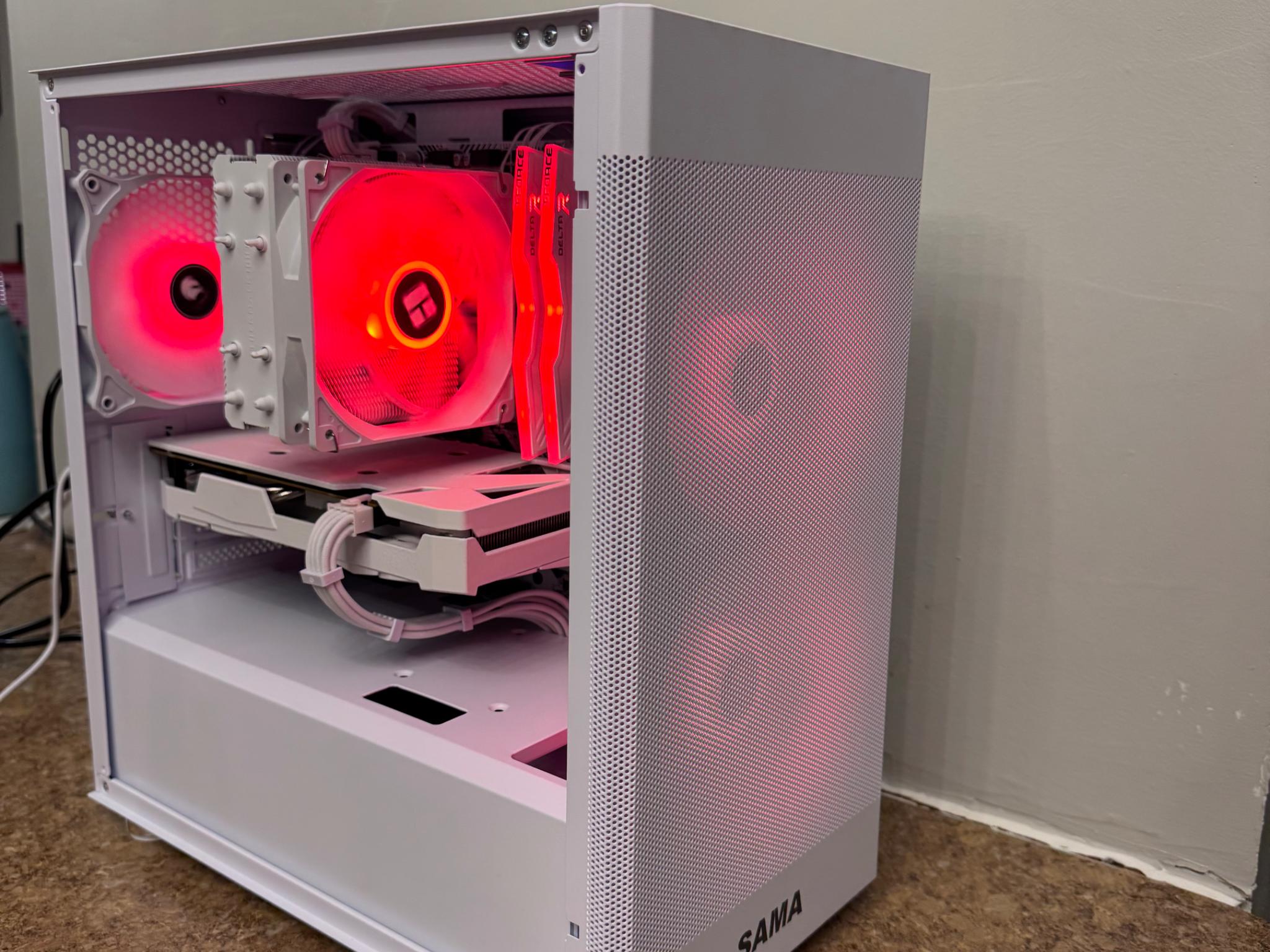 White Gaming pc Ryzen 5 5600 rtx 3060