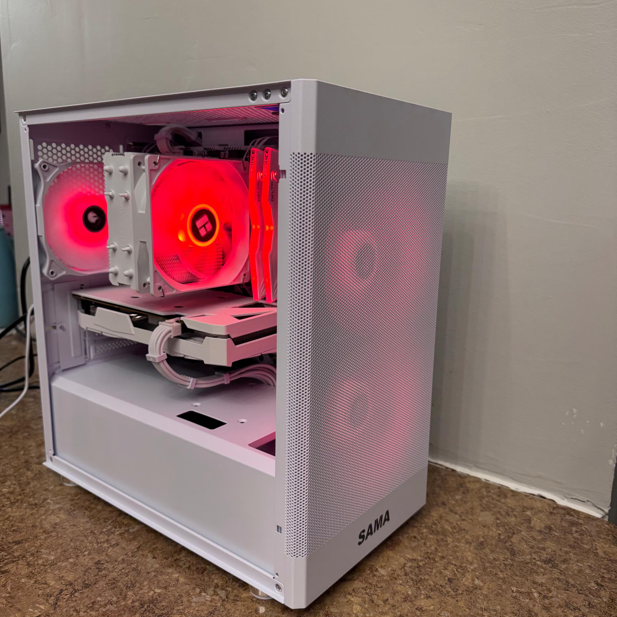 White Gaming pc Ryzen 5 5600 rtx 3060