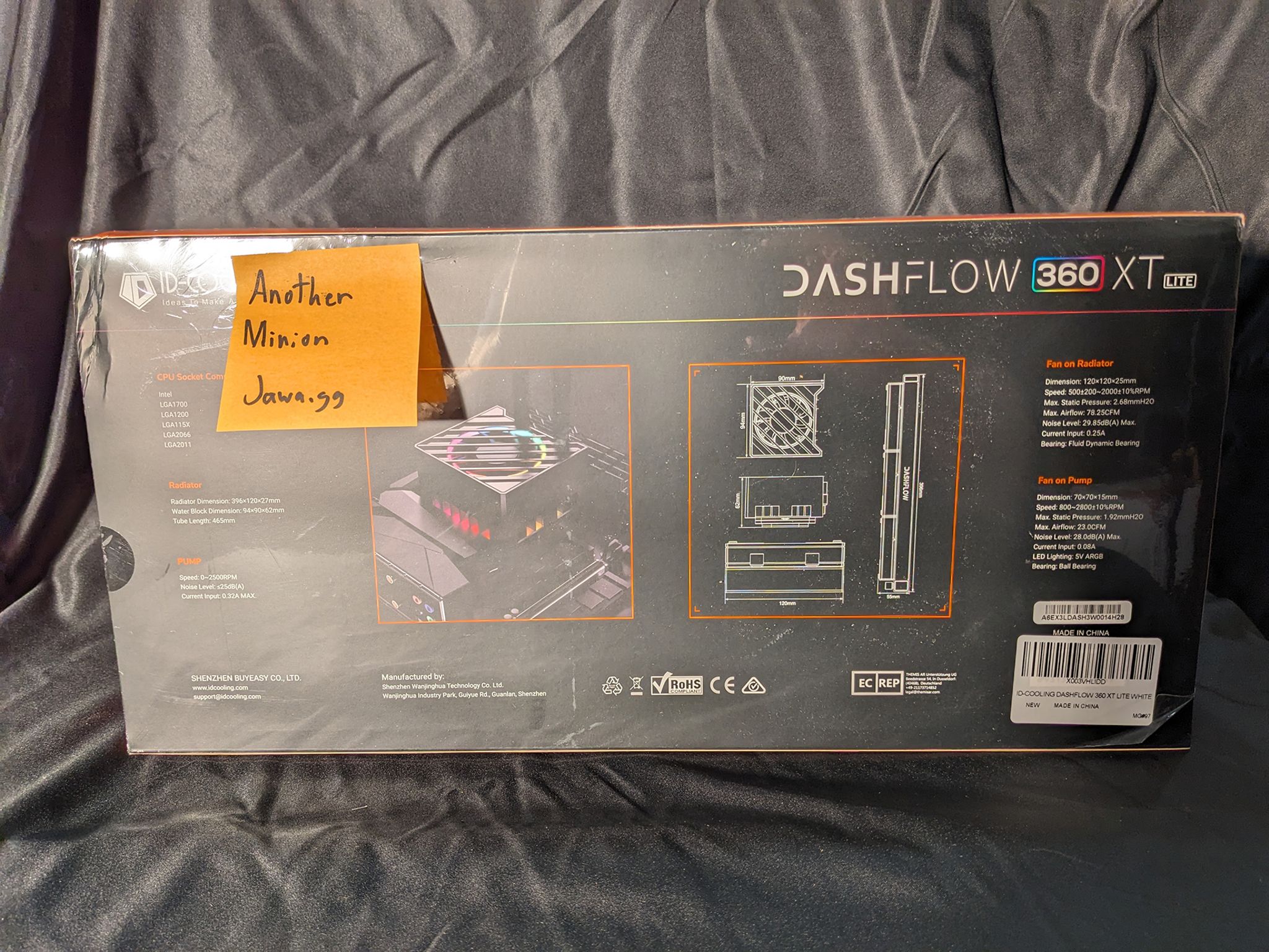 New White ID-COOLING DASHFLOW 360 XT LITE Liquid Cooler - 360mm Radiator