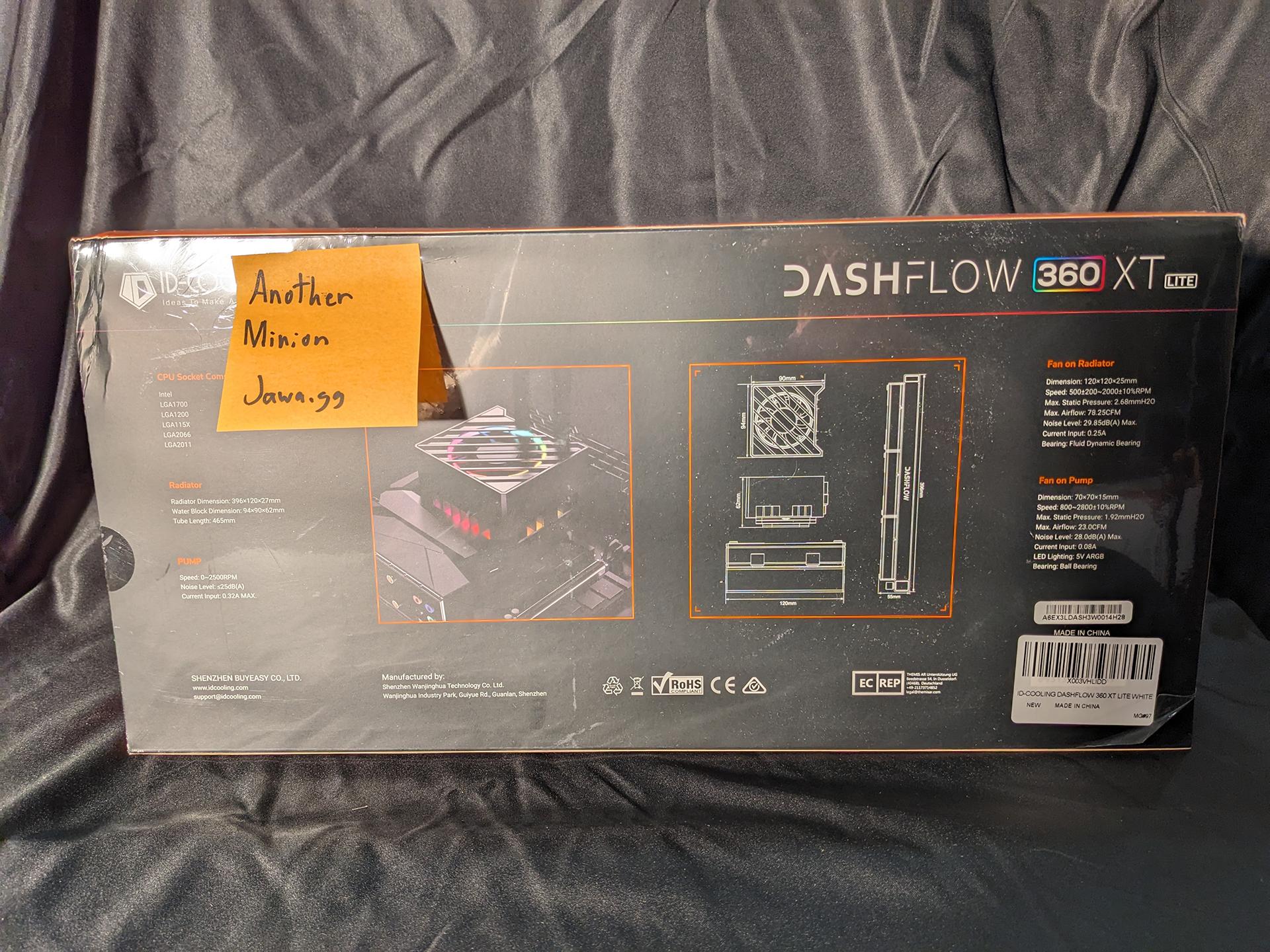 New White ID-COOLING DASHFLOW 360 XT LITE Liquid Cooler - 360mm Radiator