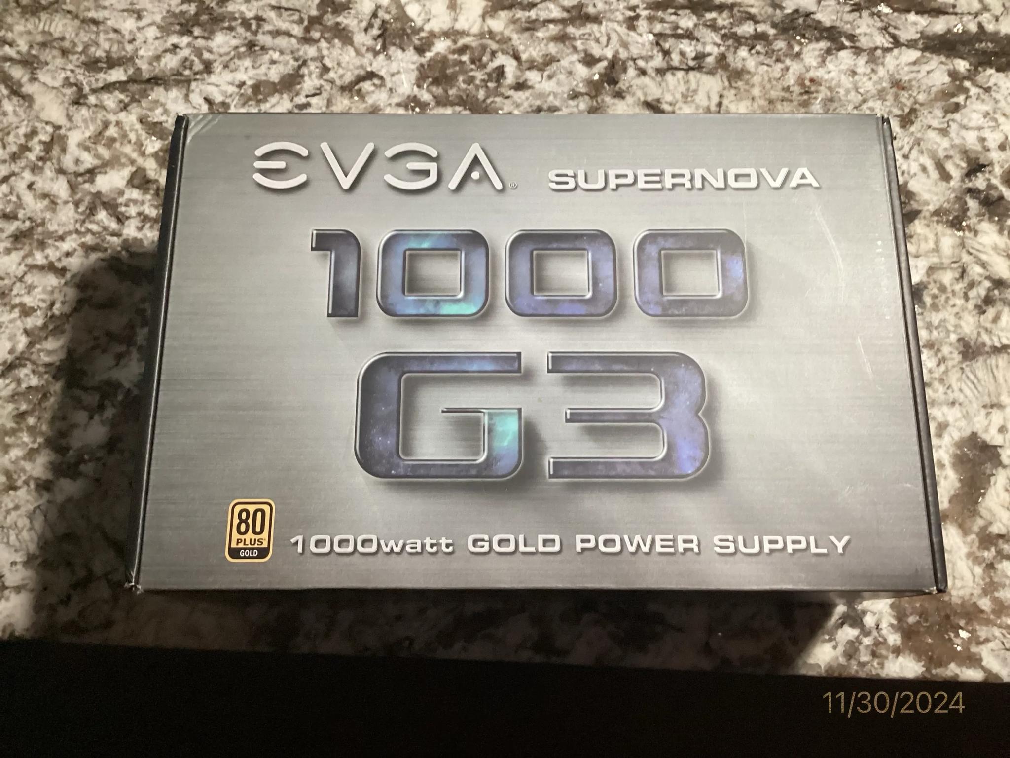 ++ NEW ++ EVGA SuperNOVA 1000 G3 80 Plus Gold 1000 watt Fully Modular Power Supply - Black