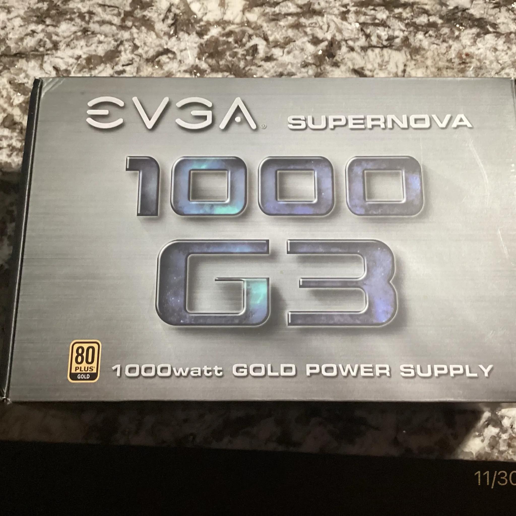 ++ NEW ++ EVGA SuperNOVA 1000 G3 80 Plus Gold 1000 watt Fully Modular Power Supply - Black