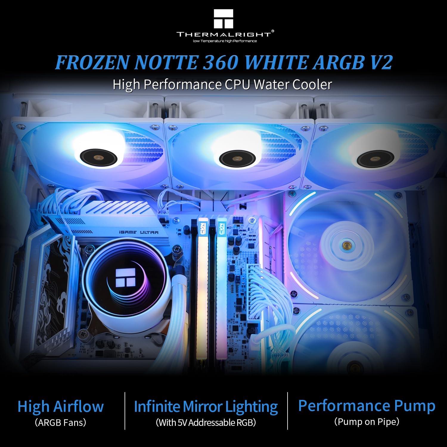 AIO Cooler Thermalright Frozen Notte 360 White ARGB