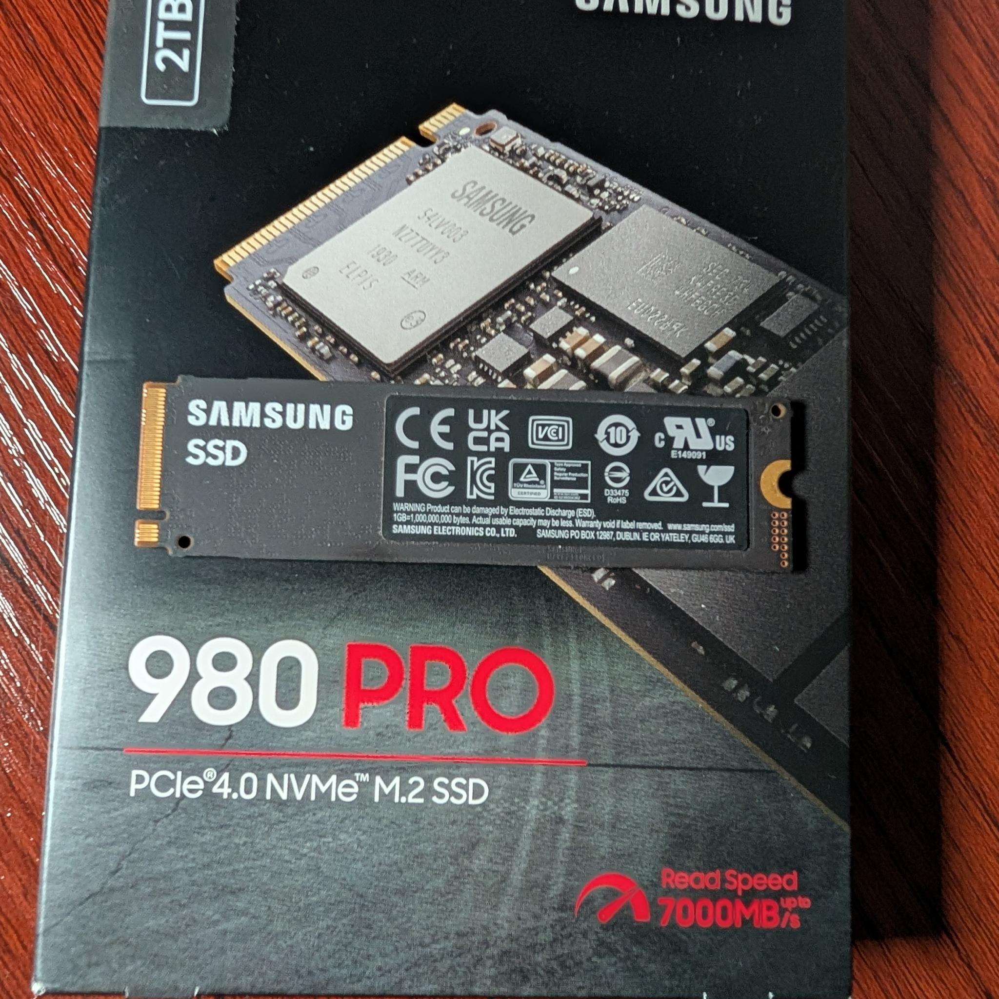 Samsung 980 Pro 2TB PCIe 4.0 M.2 NVMe SSD
