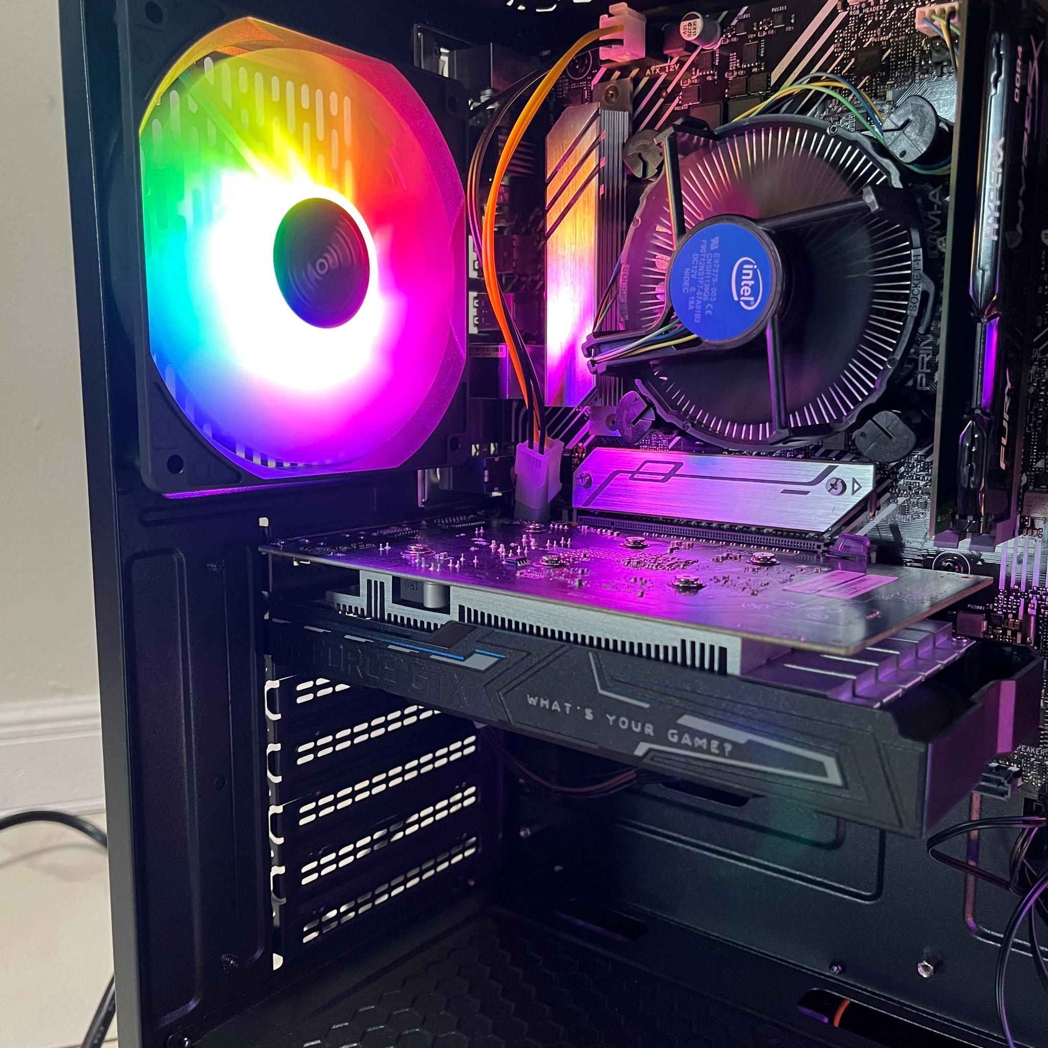 NVIDIA GTX 1650, Intel Core i3-10100, 12GB RAM, 870GB Storage, Gaming PC w/ Wi-Fi & BT
