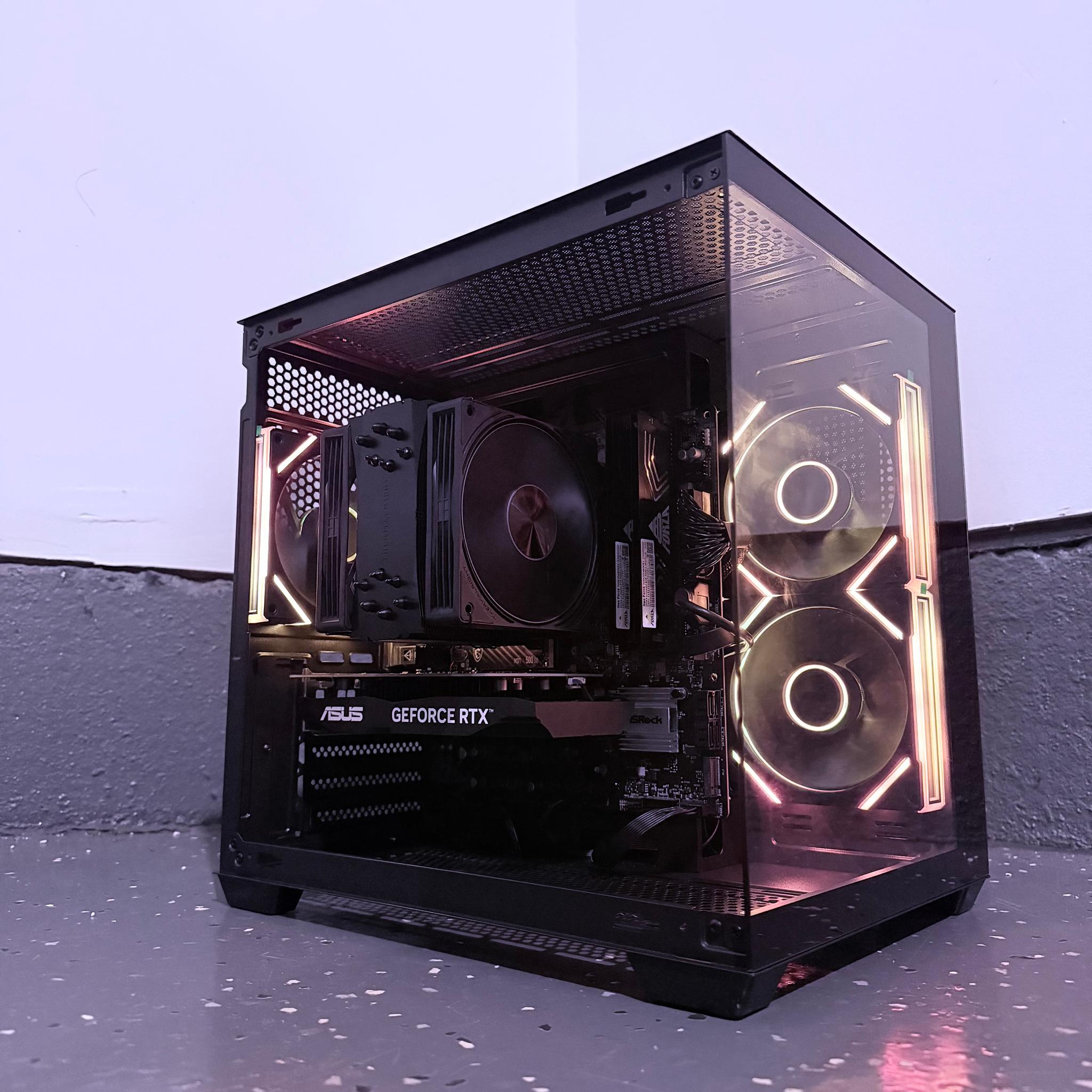 ⚫️"Obsidian Glow"🌈| 1080p Gaming | RTX 3050 | Ryzen 5 5500 | 16GB Ram | 500GB SSD | Free Shipping