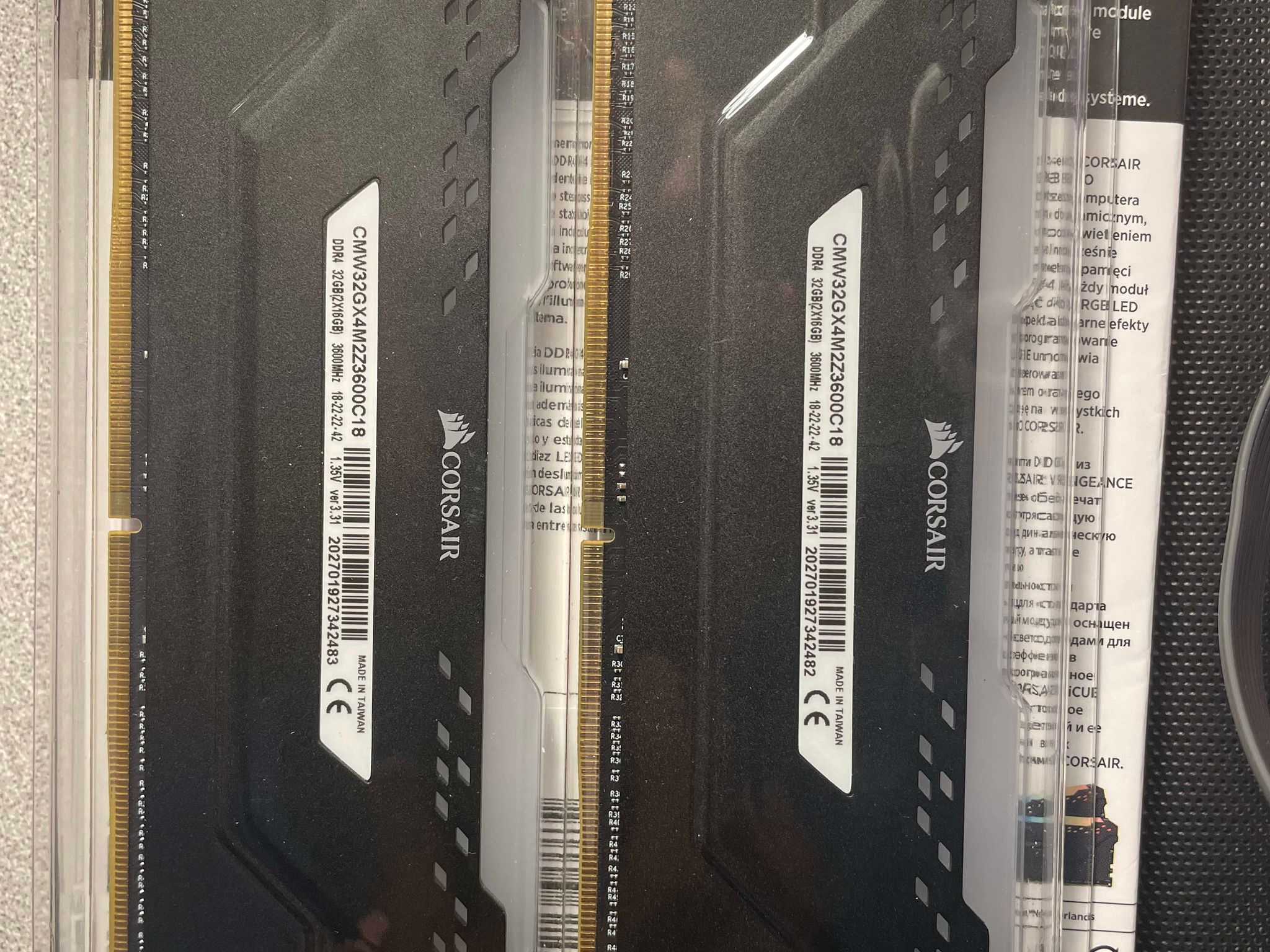 Corsair Vengeance Pro RGB 32gb (2x16gb) 3600mhz CL18