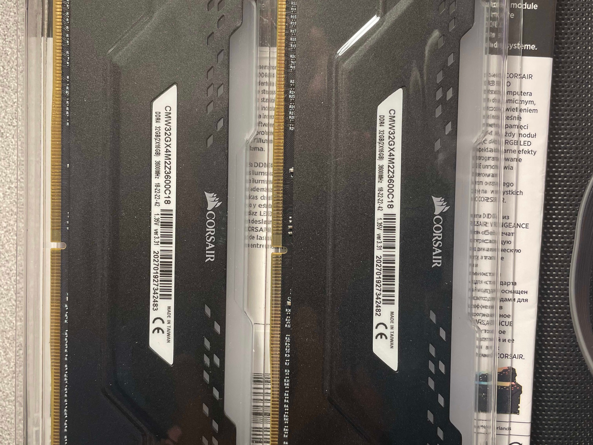 Corsair Vengeance Pro RGB 32gb (2x16gb) 3600mhz CL18