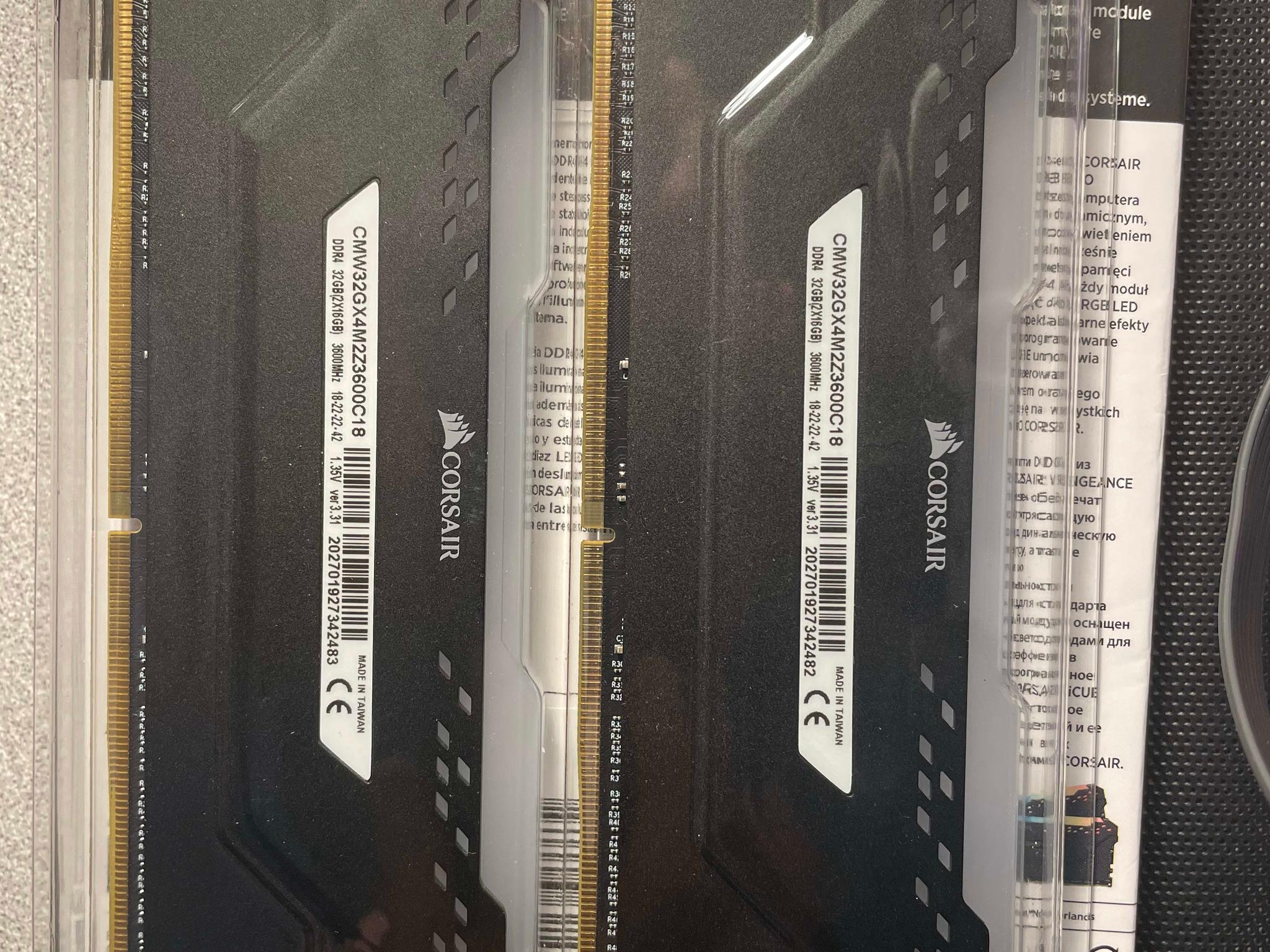 Corsair Vengeance Pro RGB 32gb (2x16gb) 3600mhz CL18