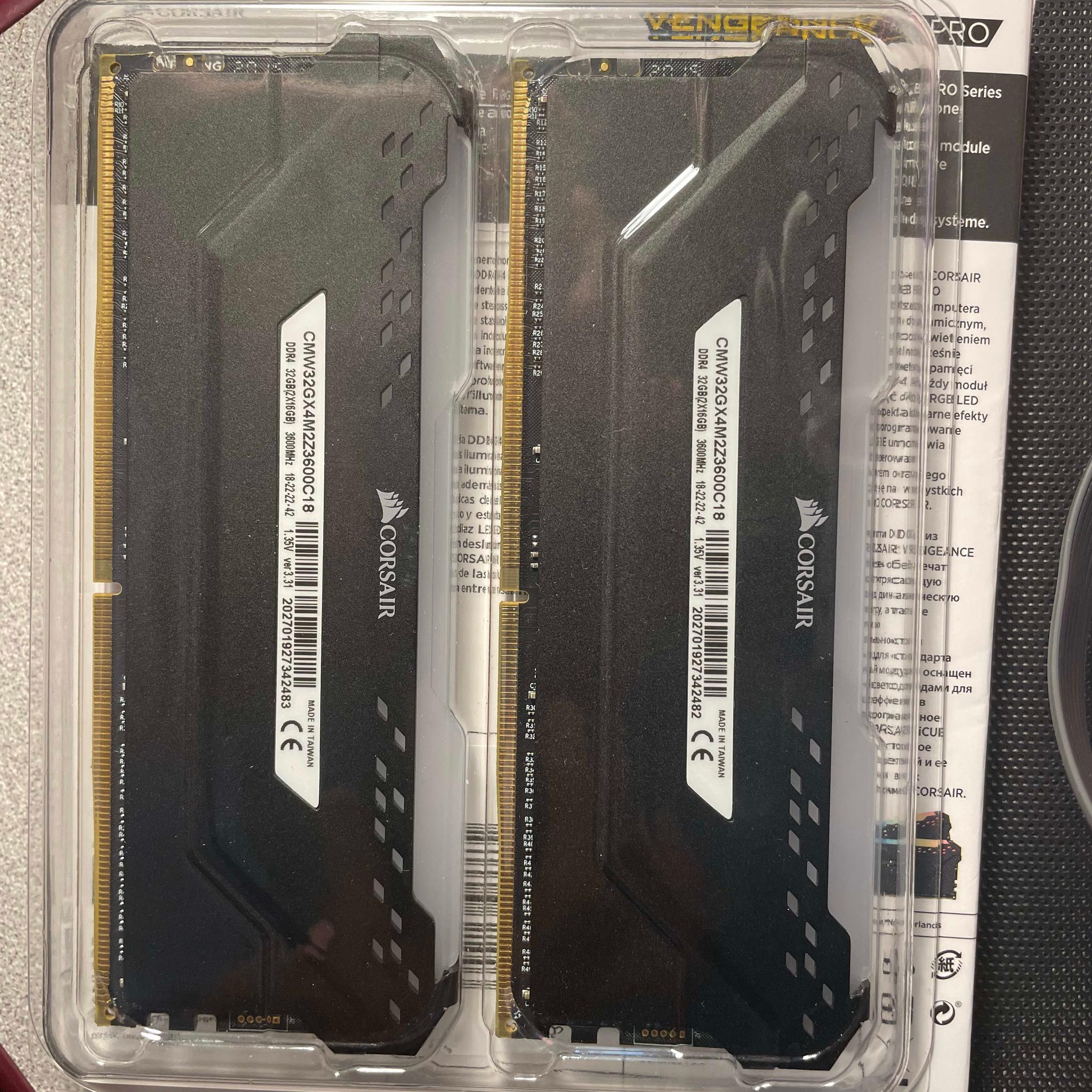 Corsair Vengeance Pro RGB 32gb (2x16gb) 3600mhz CL18