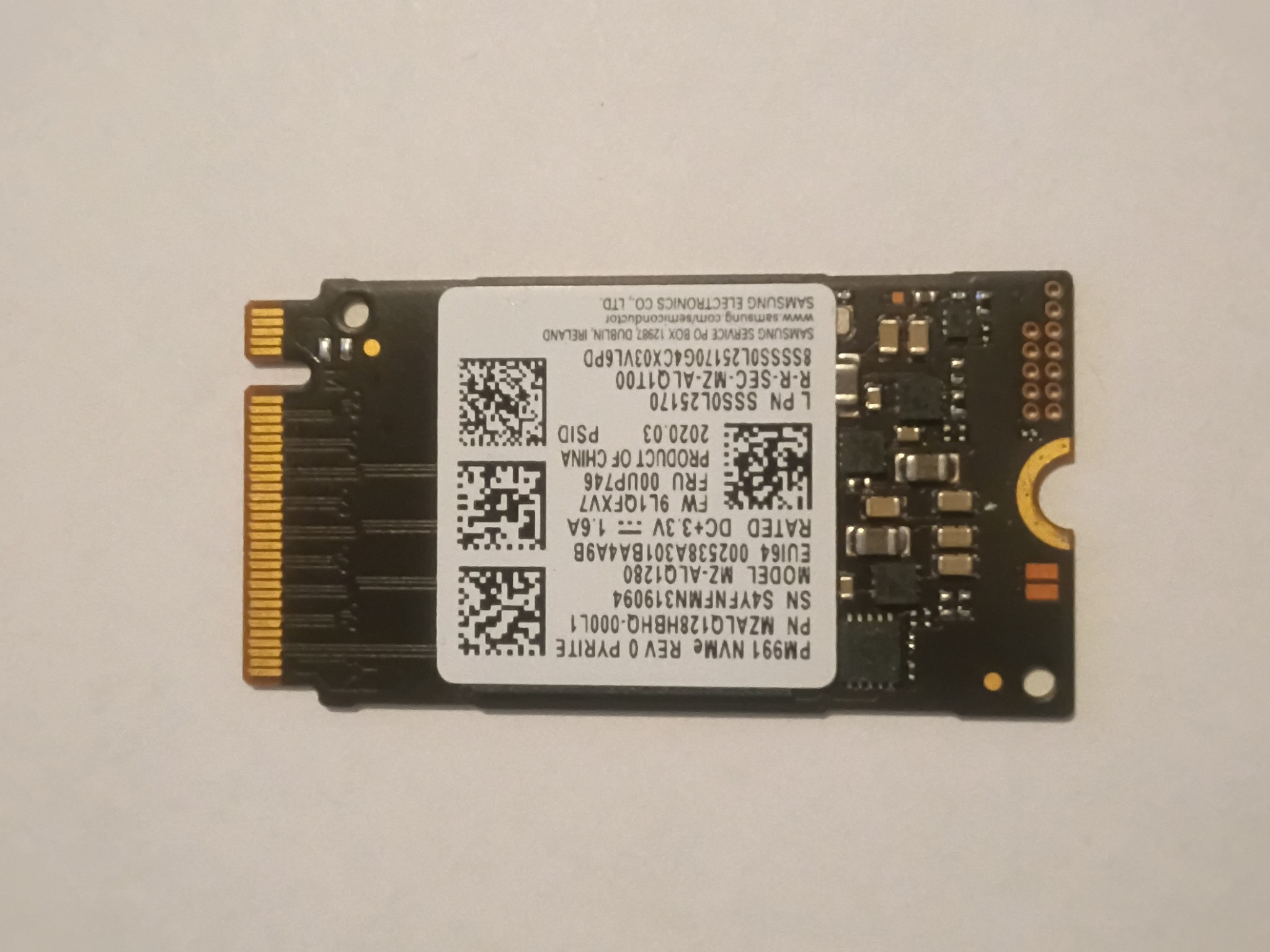 Samsung MZ-ALQ1280 128GB M.2 2242 NVMe SSD