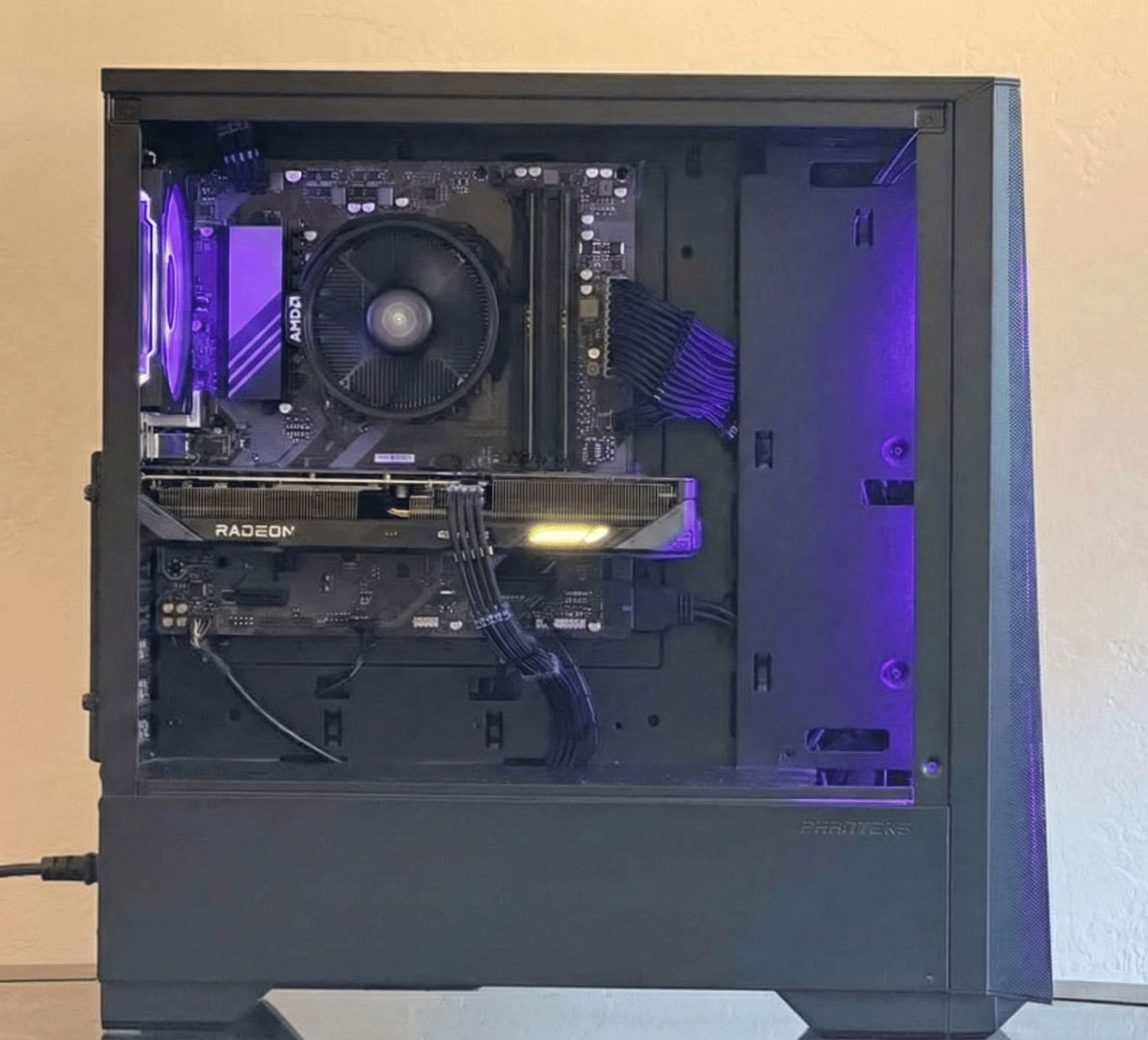 FREE SHIPPING 🖤 🌈 Black RGB Gaming PC | RX 9060 XT 16GB | Ryzen 5 7600 | 1TB SSD | 16GB...