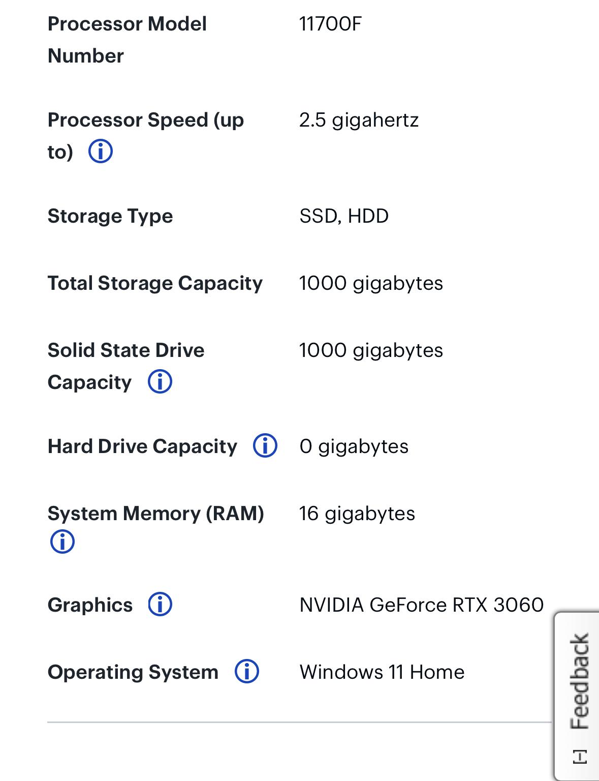 NVIDIA 3060 Intel i7-11700F