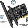 20Gbps USB 3.2 Gen2 Type-C USB-C Female to PCI-E 4X Express Card Adapter ASM3242 Chipset