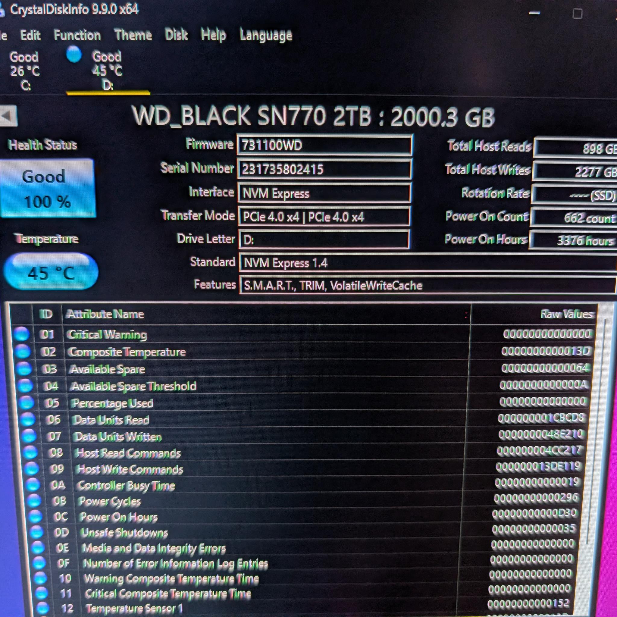 Western Digital Black SN770 2TB M.2 NVMe SSD