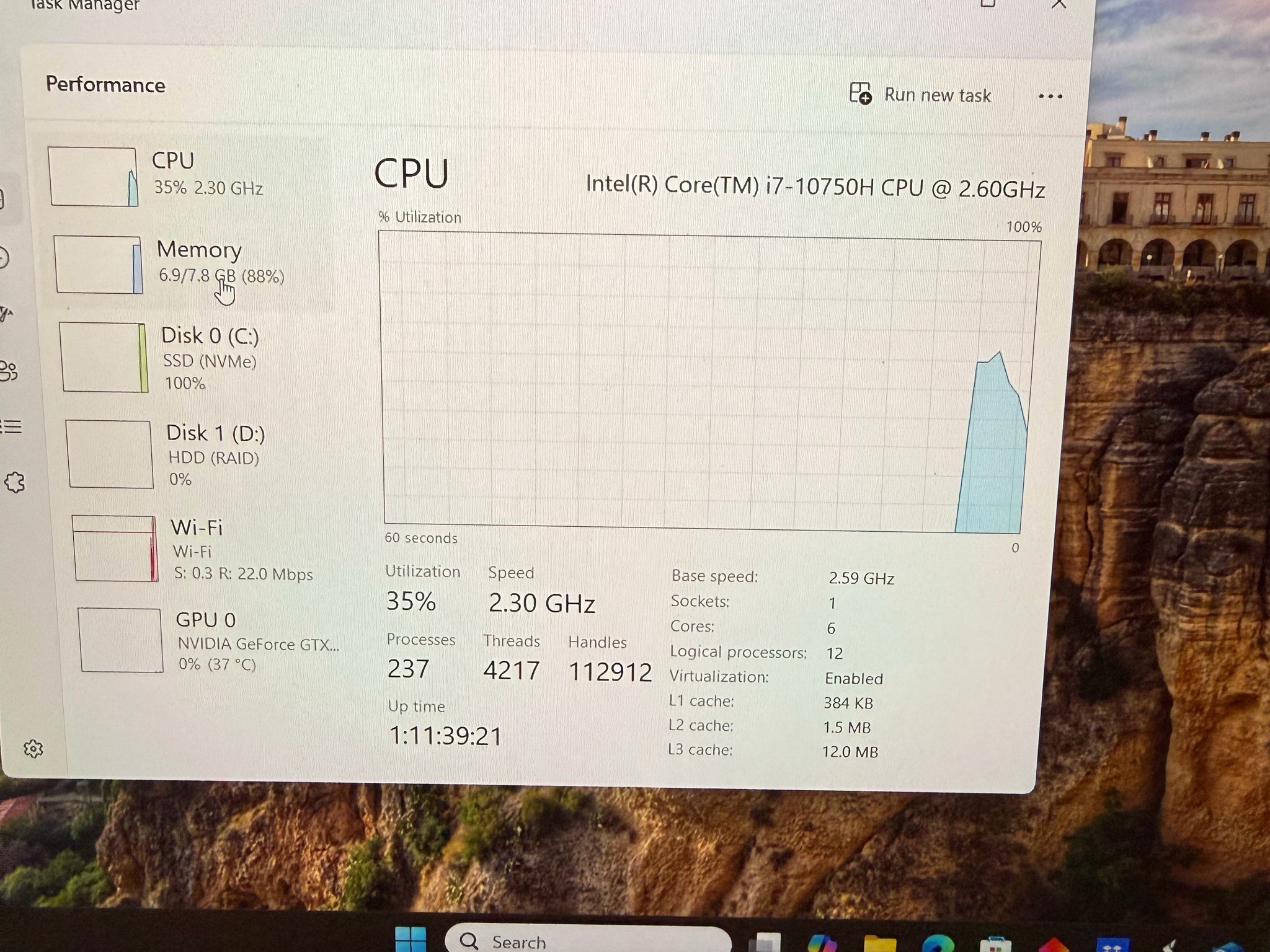 HP OMEN 15-dh1070wm Gaming Laptop i7-10750H GTX 1660 Ti 8GB 1.14TB 15" Win 11