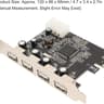 PCIe to USB 2.0 Card 4-Port 4-Pin PCIe to USB 2.0 480Mbs