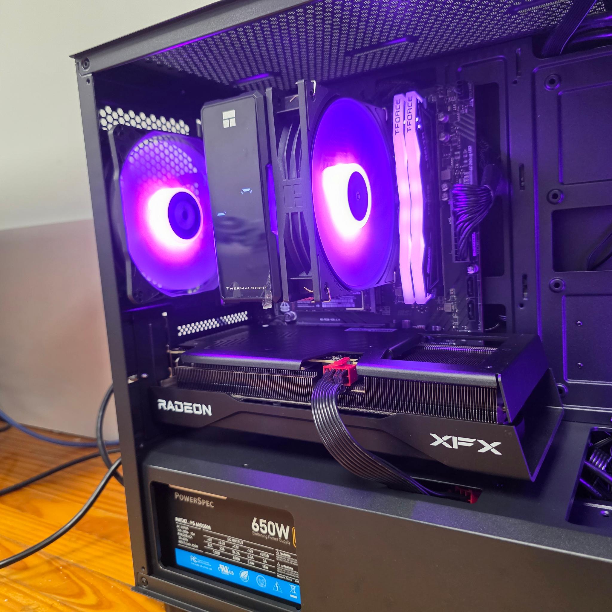 1080p / 1440p Gaming Streaming PC Computer (Ryzen 9600x, RX 9060XT, 16GB DDR5)