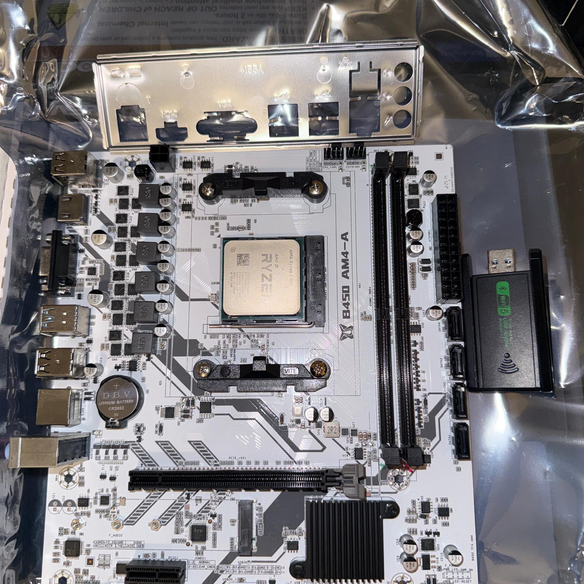 READ DESCRIPTION!! Ryzen 3 3100 CPU | Machinist b450m Motherboard | USB WiFi/Bluetooth