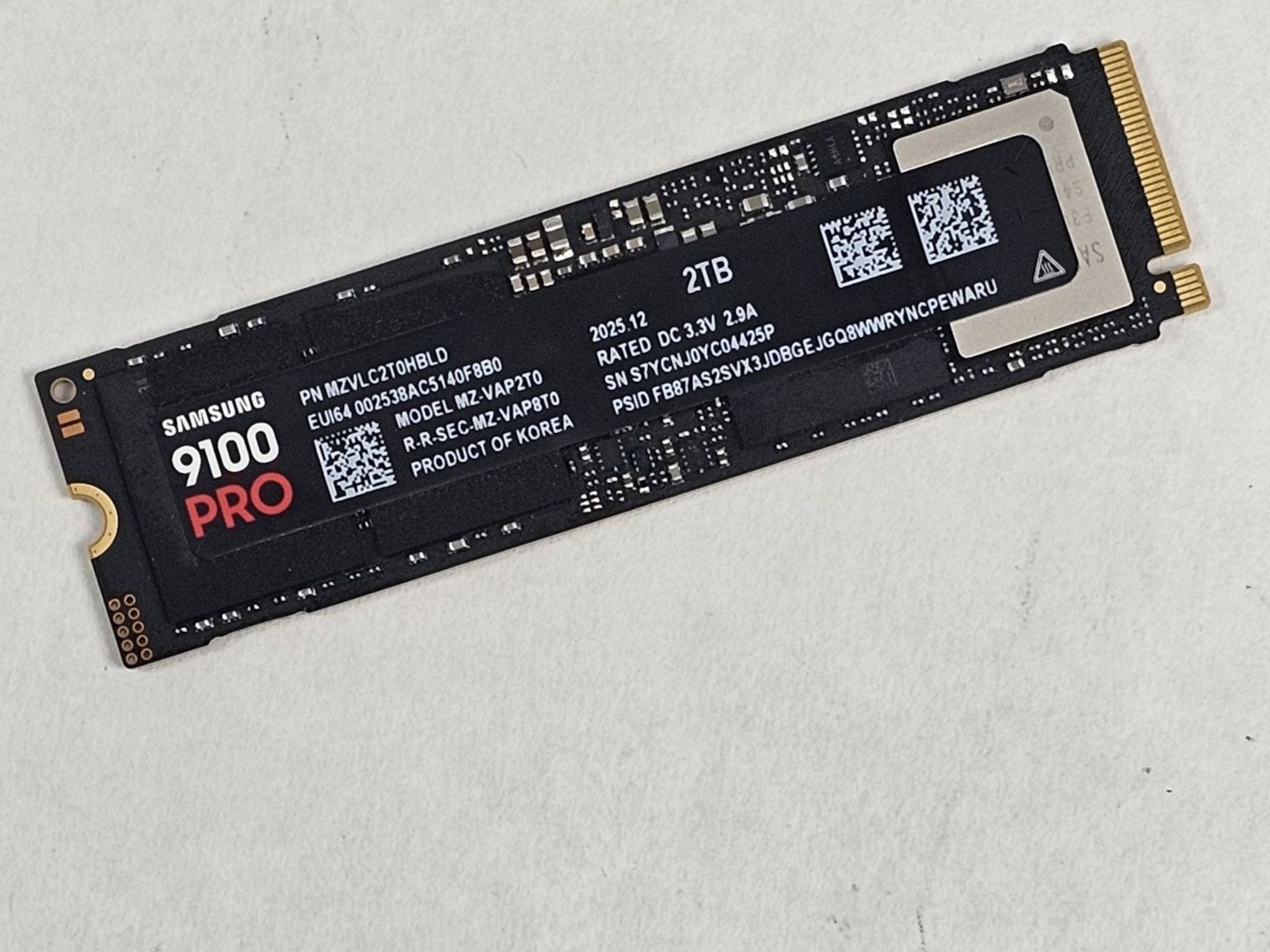 2TB NVMe M.2 SSD Samsung 9100 PRO Gen5