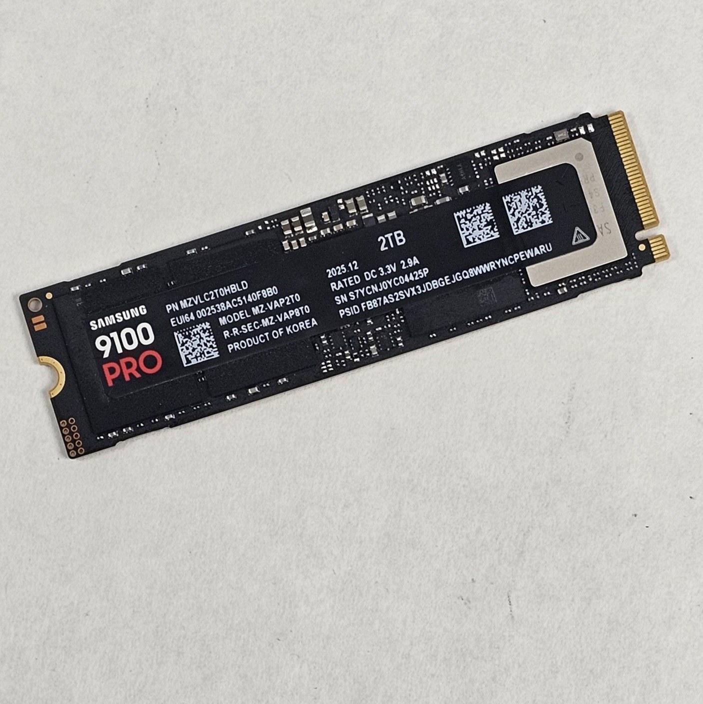 2TB NVMe M.2 SSD Samsung 9100 PRO Gen5