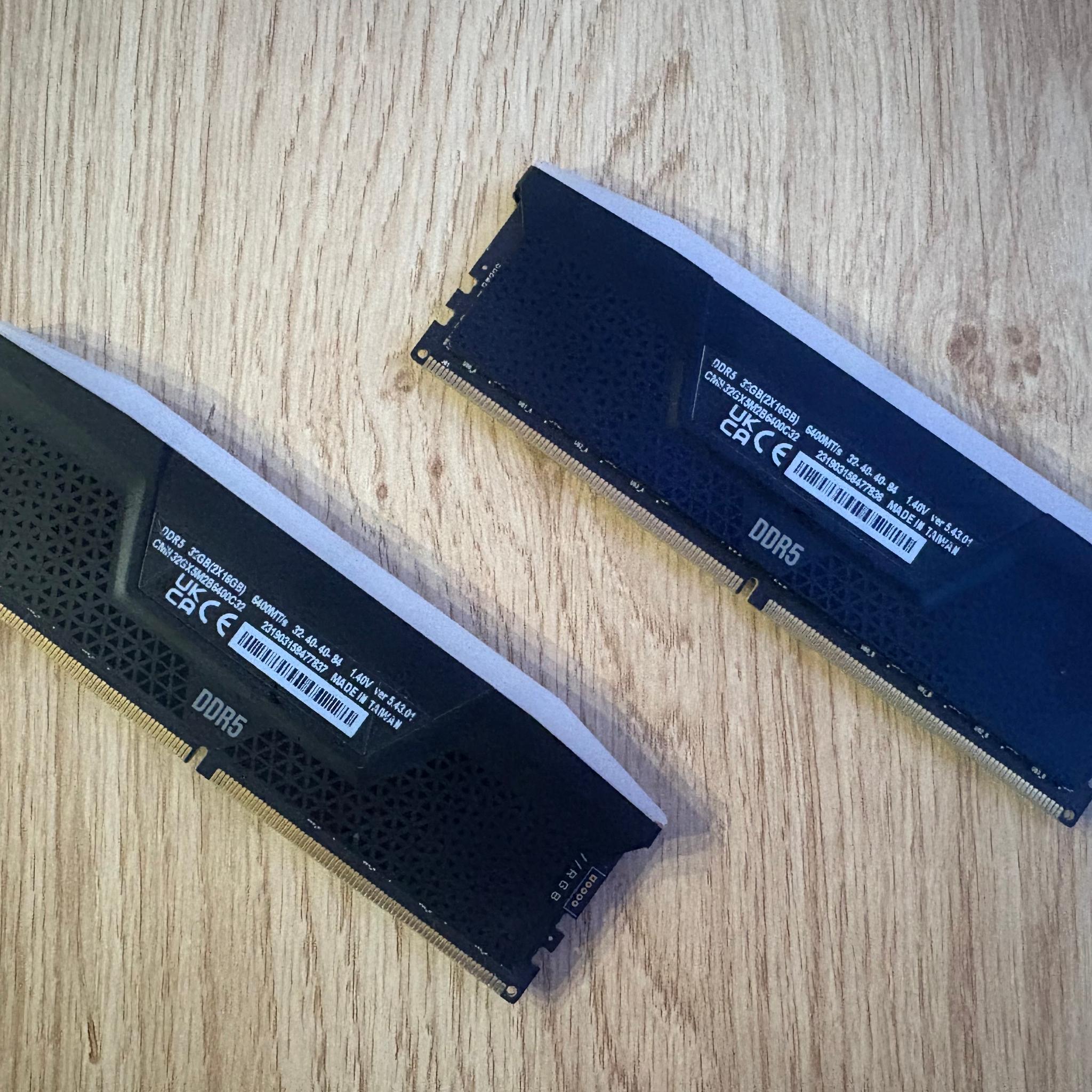 Corsair Vengeance 32GB Desktop Memory Module 6400MHz PC5-51200 DDR5 C32 DIMM