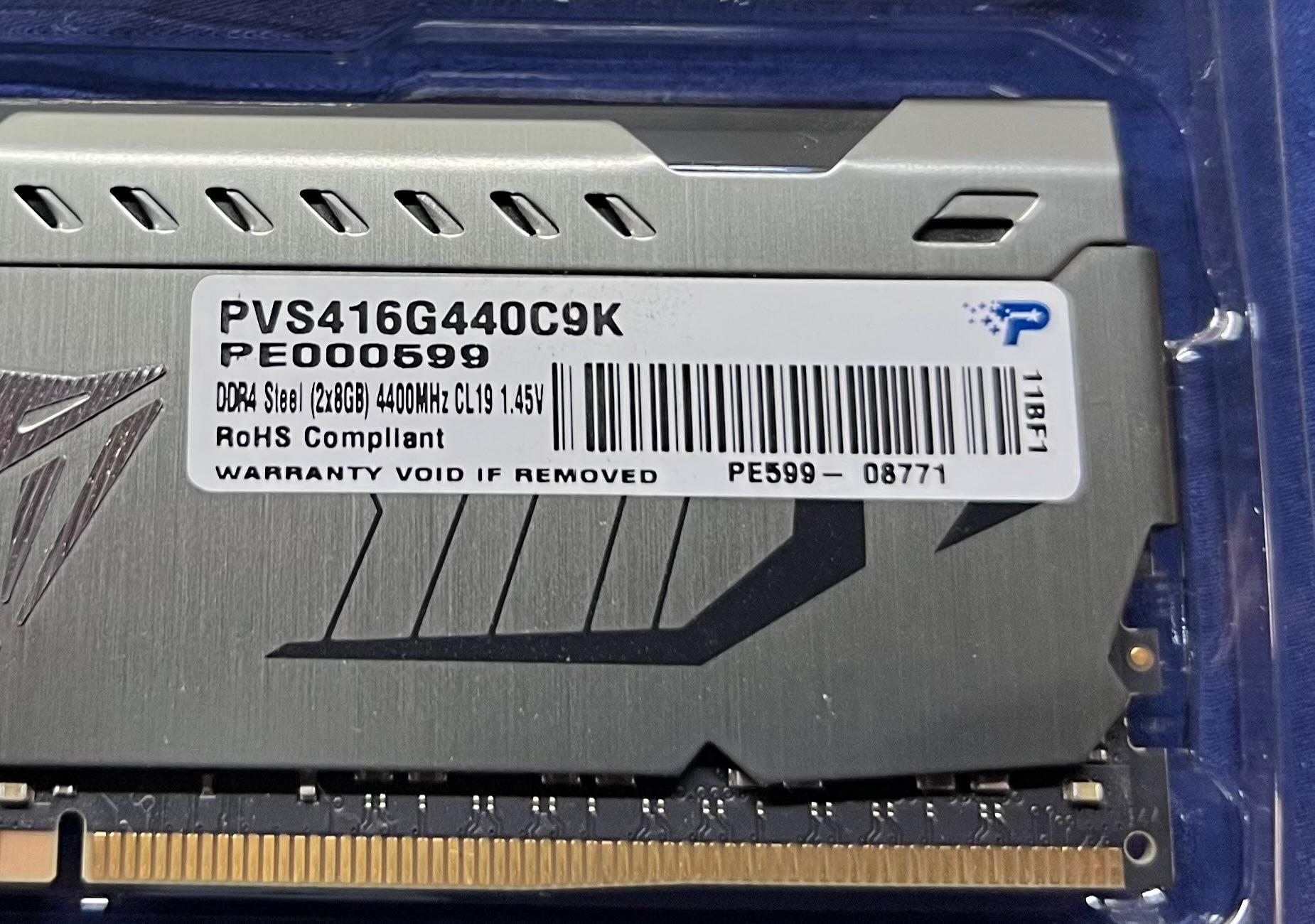 16GB DDR4-4400 Patriot Viper Steel Gaming Memory Kit