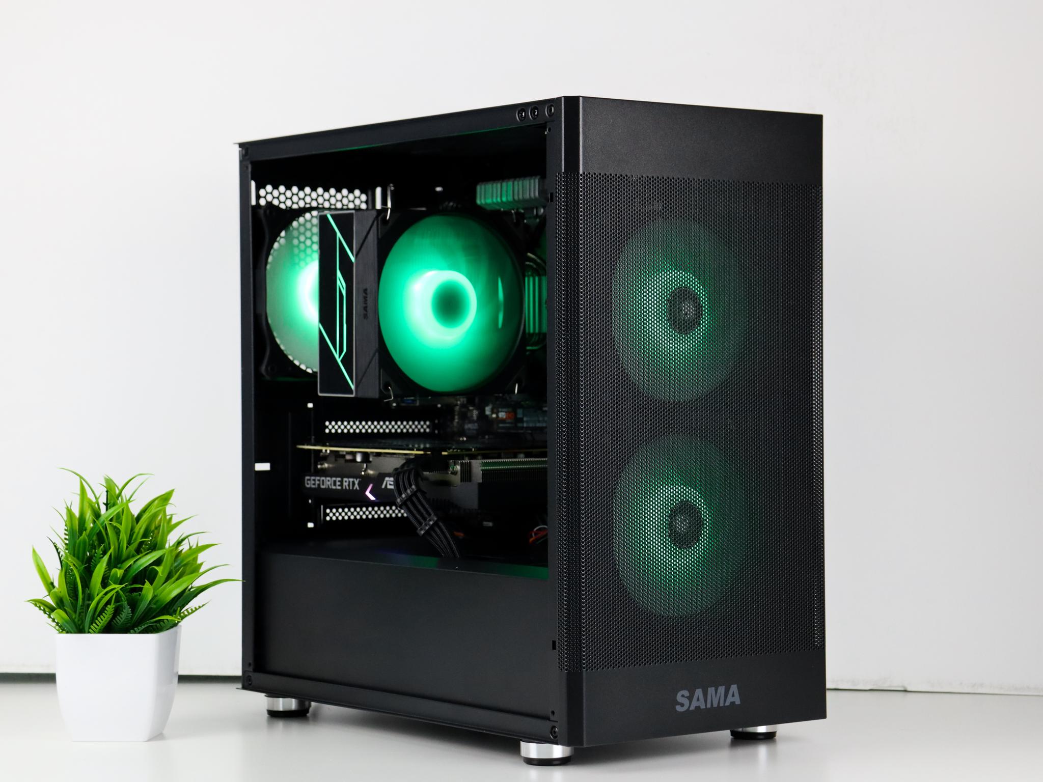 ⚫ Black Gaming PC – RTX 3060 TI, Ryzen 5 3600, 16GB RAM, 500GB SSD - WiFi, BlueTooth ⚫