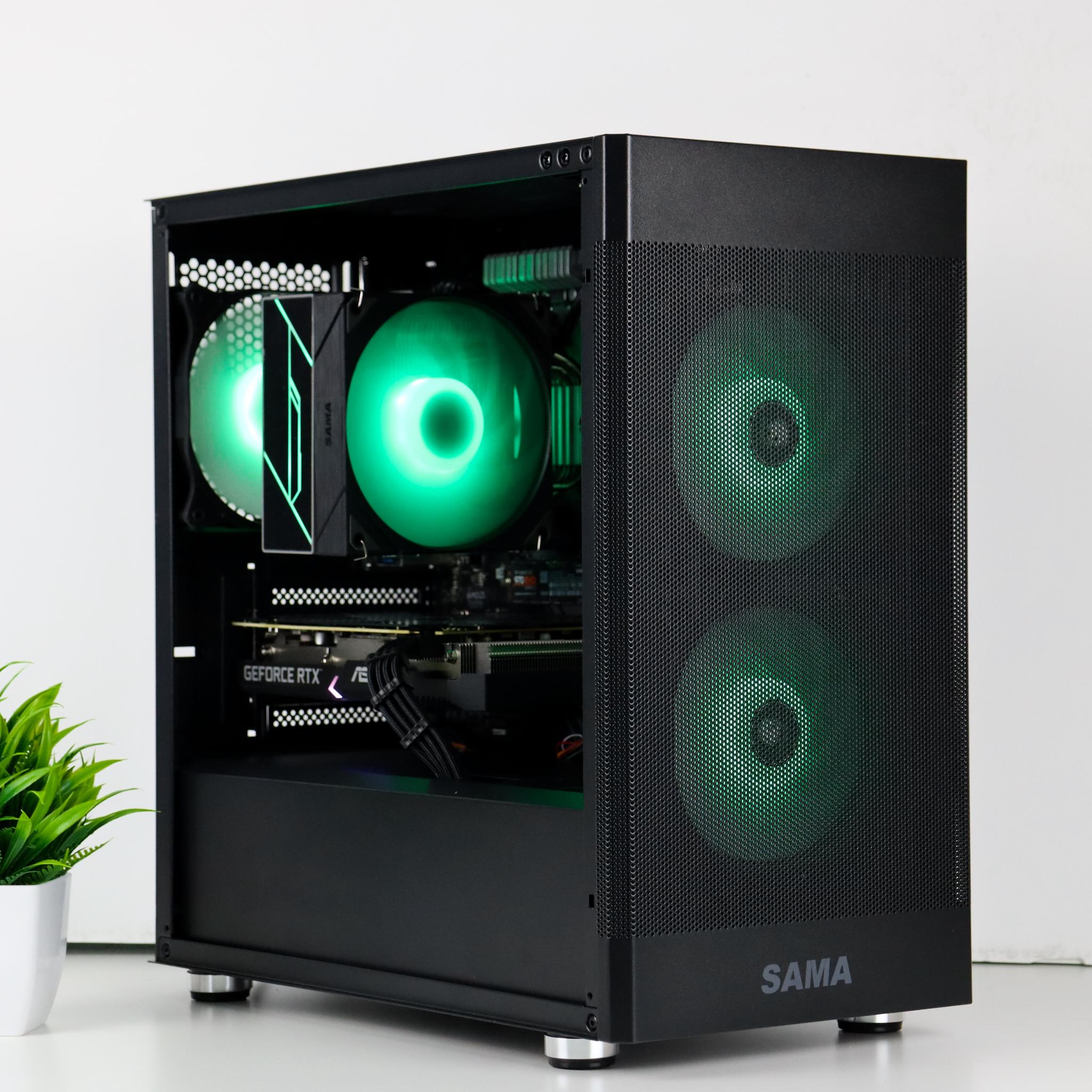 ⚫ Black Gaming PC – RTX 3060 TI, Ryzen 5 3600, 16GB RAM, 500GB SSD - WiFi, BlueTooth ⚫