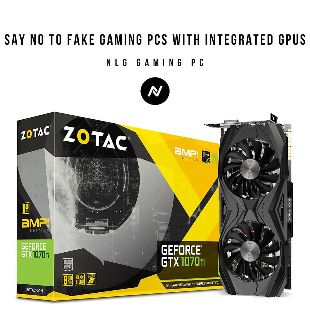 💎 Pure Performance Gaming PC - Intel 10-Core, GeForce GTX 1070Ti, 32GB RAM, 512GB M.2 SSD, WIFI