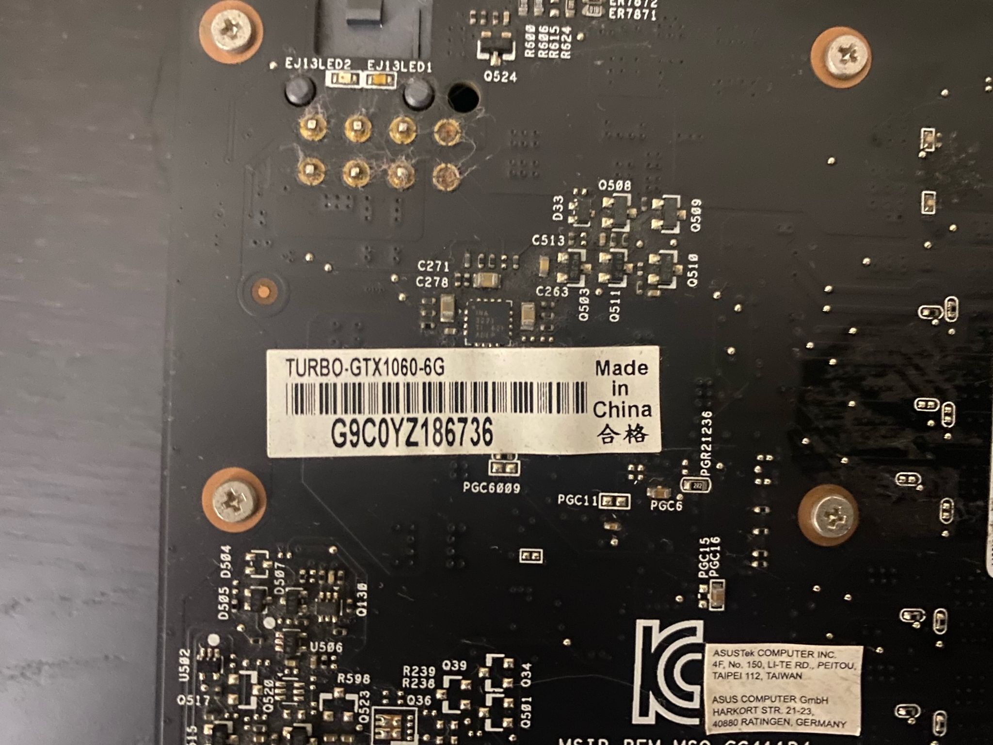ASUS 1060 6GB Turbo